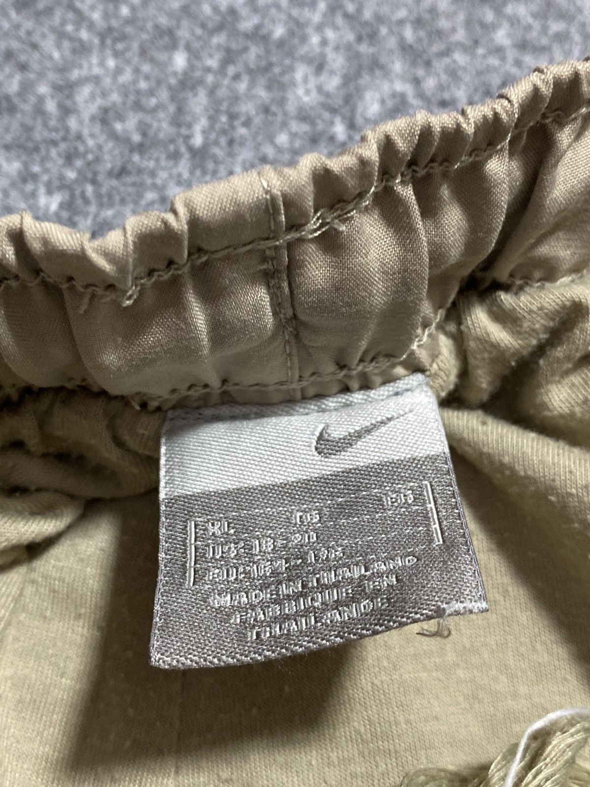 Nike × Vintage Y2K Nike Nylon Pants Track Drill Cream Swoosh Size US 30 / EU 46 - 10 Thumbnail