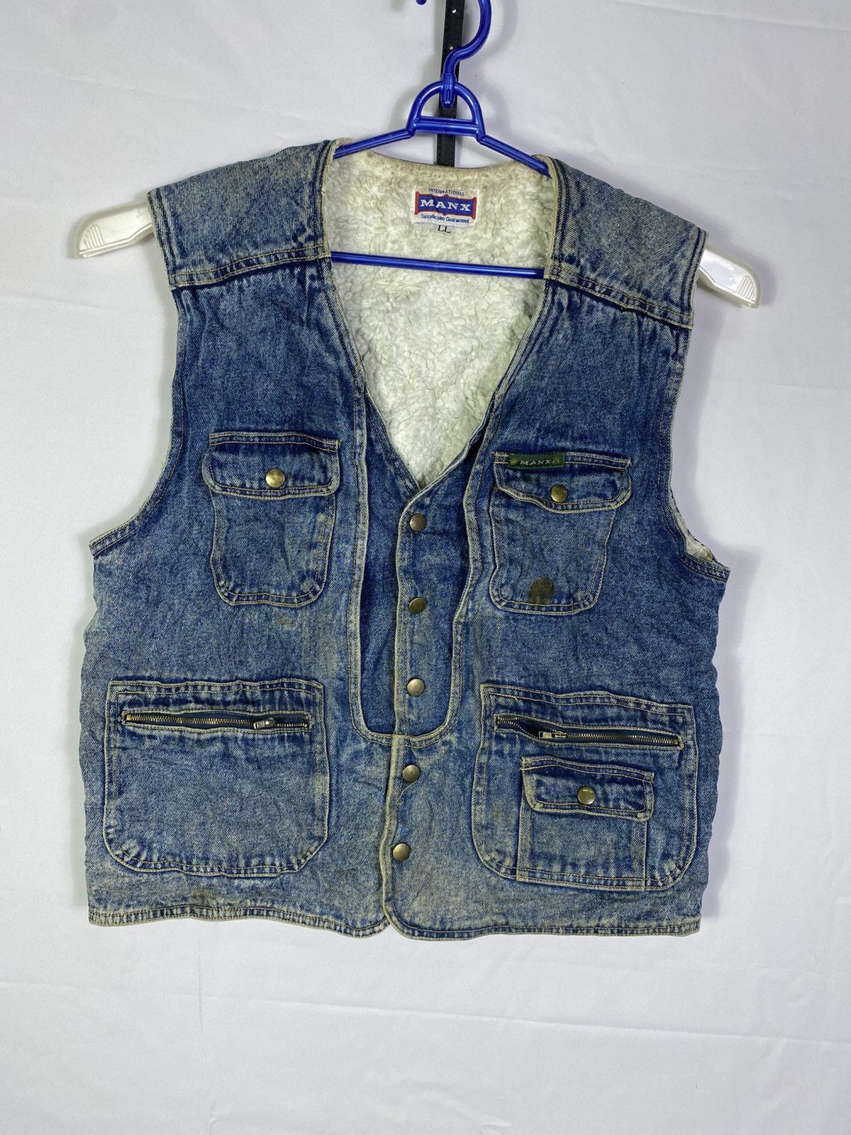 Vintage Vintage manx denim jacket size L Size US L / EU 52-54 / 3 - 1 Thumbnail