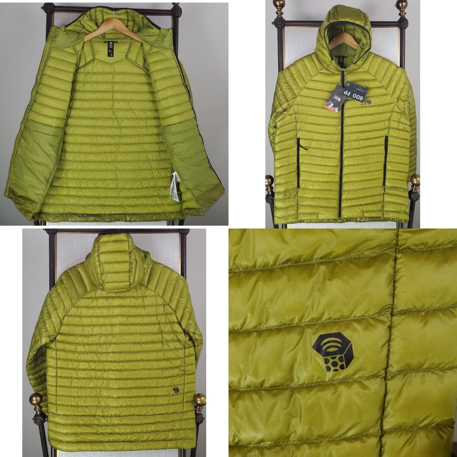 Mountain Hardwear MOUNTAIN HARDWEAR Ghost Whisperer 2 Jacket XL Moss Green Mens Down 800 Full Zip New with Tags Include Hood Winter Ski Snowboard Sports Jacket Size US XL / EU 56 / 4 - 9 Thumbnail