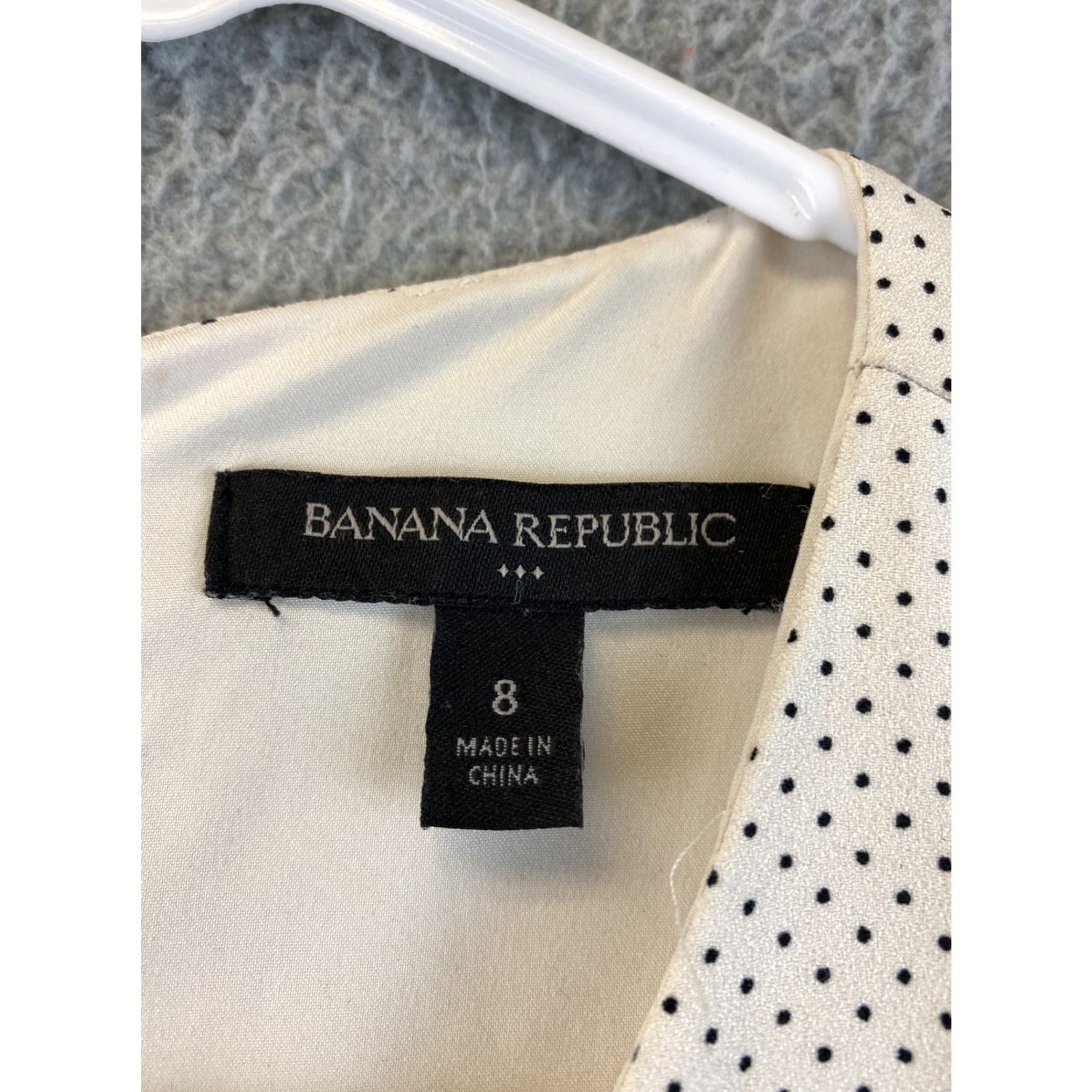 Banana Republic BANANA REPUBLIC Dress Polka Dot Midi Sleeveless Women 8 Multicolor Fit & Flare Casual Workwear Women 8 Size M / US 6-8 / IT 42-44 - 4 Thumbnail