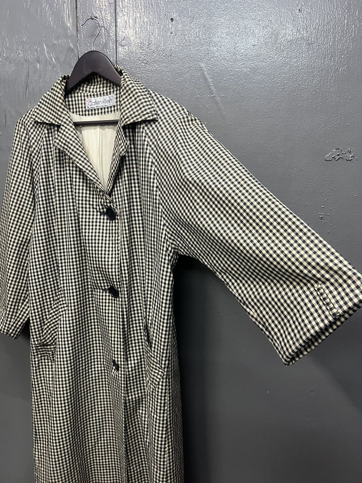 Calvin Klein Calvin Klein Plaid Long Coat Size S / US 4 / IT 40 - 7 Thumbnail