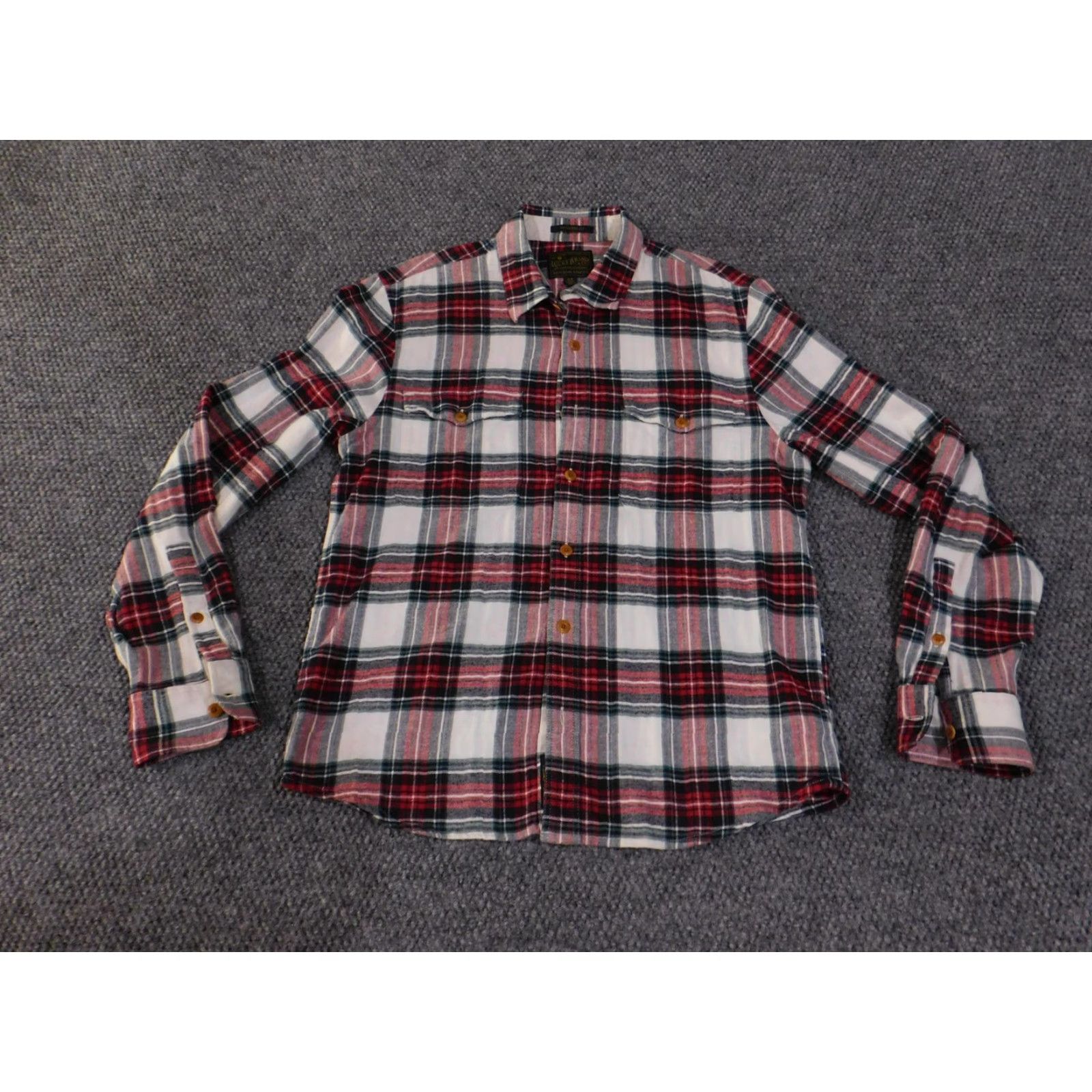 Lucky Brand Lucky Brand Shirt Mens Small Red Black Plaid Flannel Untucked Saturday Stretch Pocket Long Sleeve Button-Up Size US S / EU 44-46 / 1 - 2 Thumbnail