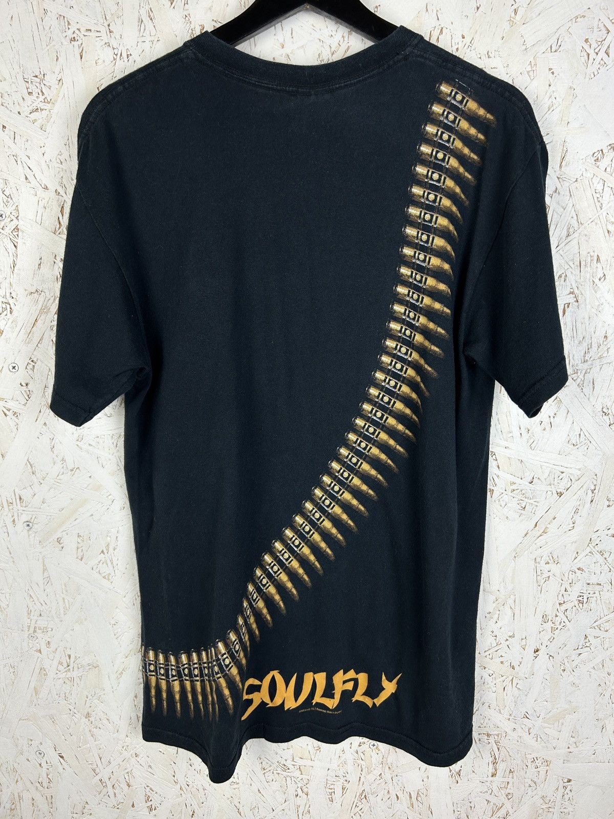 Band Tees 00s Vintage Soulfly 2009 Cartridge Ammo Metal T-Shirt M Size US M / EU 48-50 / 2 - 4 Thumbnail