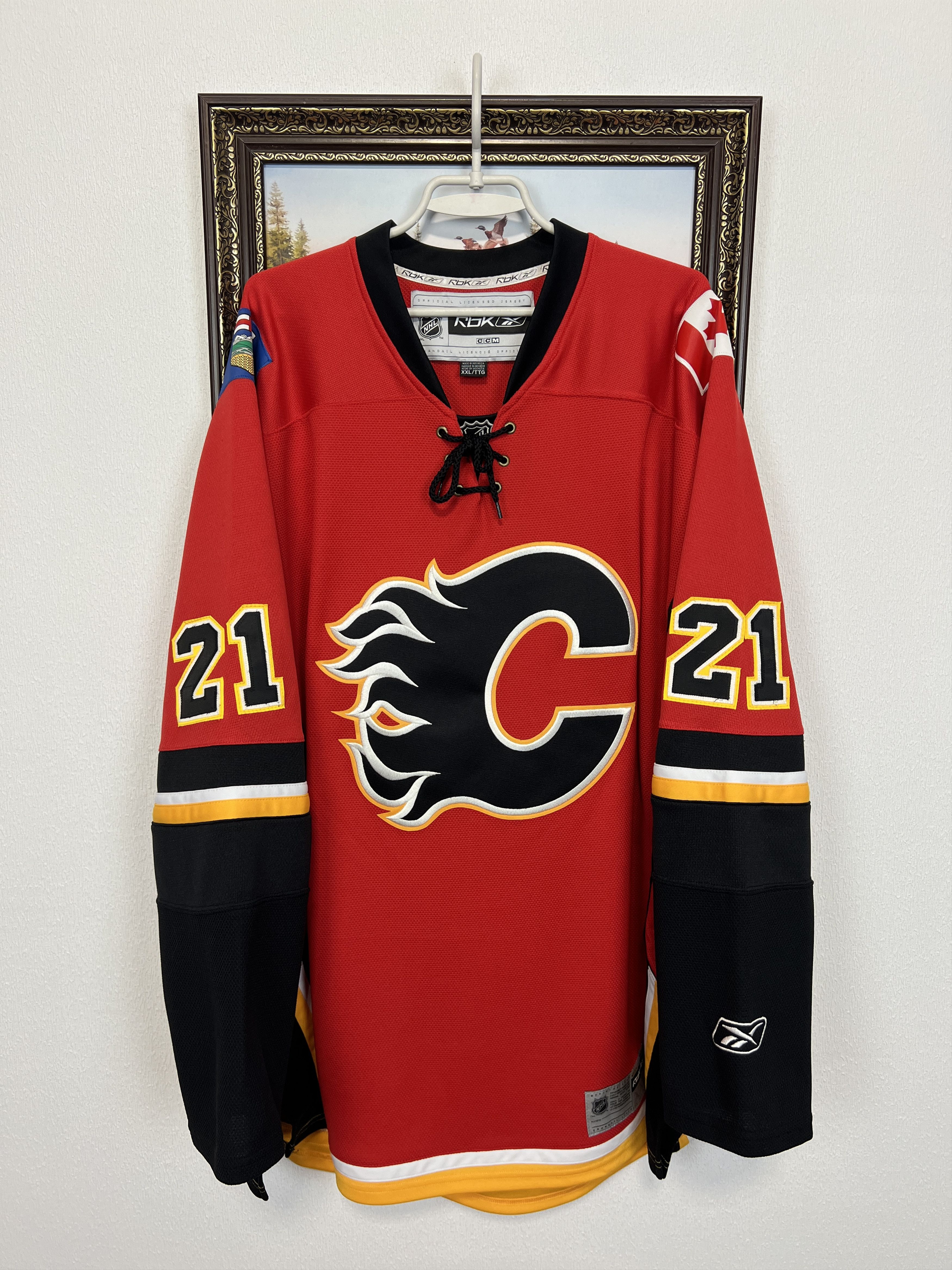 Reebok Calgary Flames NHL Jersey CCM #21 Jokinen Ice Hockey Trikot Size US XXL / EU 58 / 5 - 1 Thumbnail
