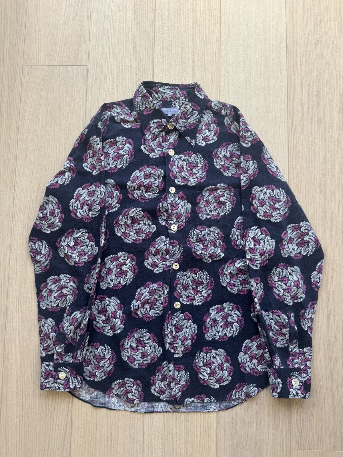 Comme des Garcons Homme AD2003 Comme Des Garcons Homme Abstract Feather Shirt (L) Size US L / EU 52-54 / 3 - 1 Thumbnail