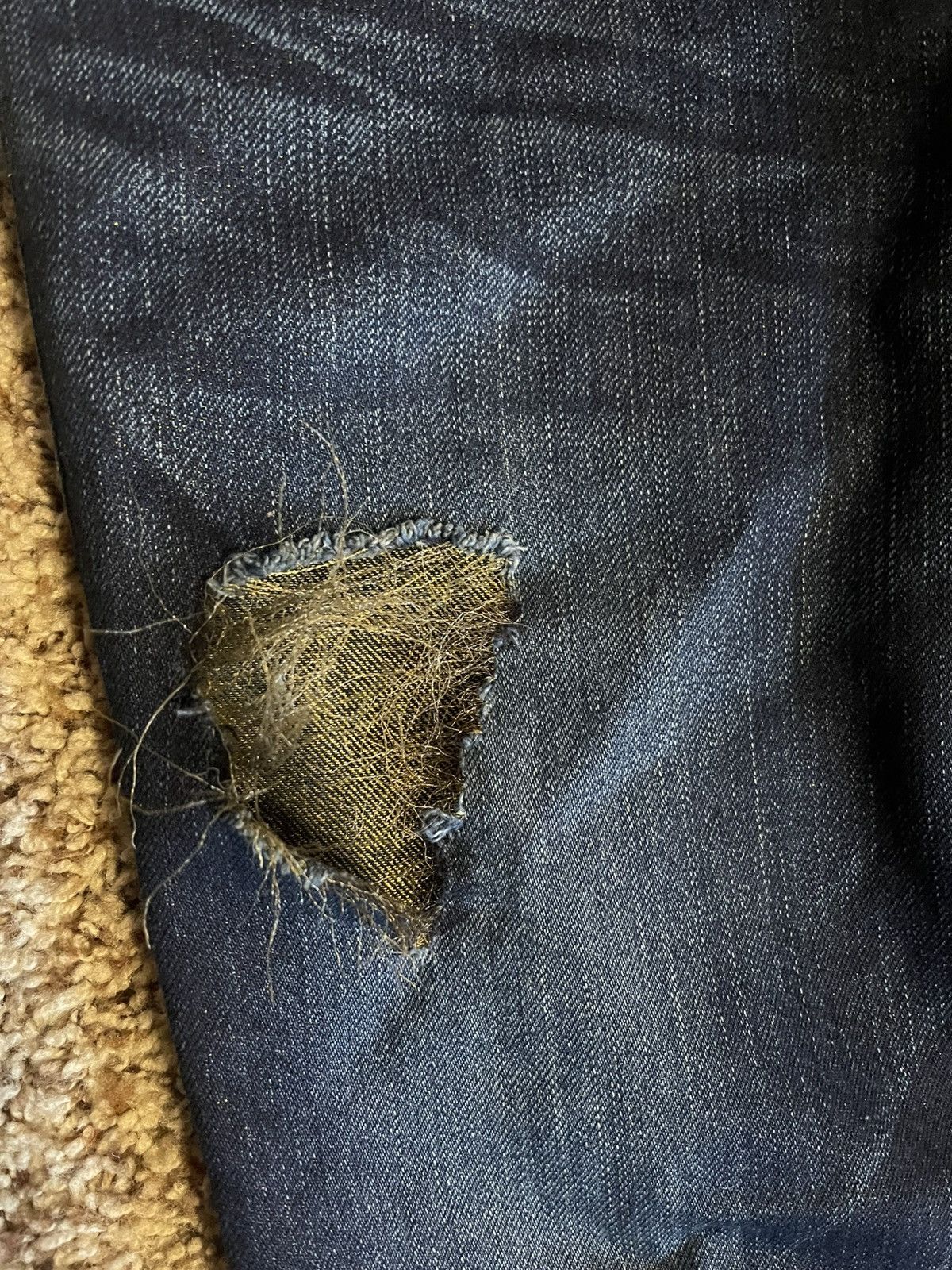 Roen Roen Made In Japan Gold Distressed Denim Jeans Size US 31 - 4 Thumbnail