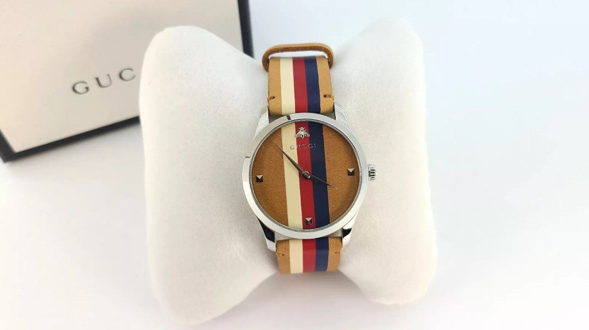 Gucci Watch Men G Timeless 38Mm Luxery Ya1264078 Quartz in Brown