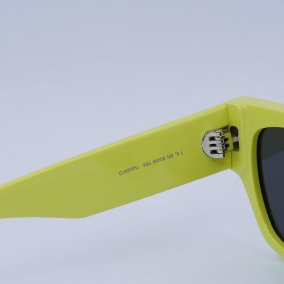 Celine 🕶️ New Celine CL40197U 93A Lime/Smoke Sunglasses Size ONE SIZE - 7 Thumbnail