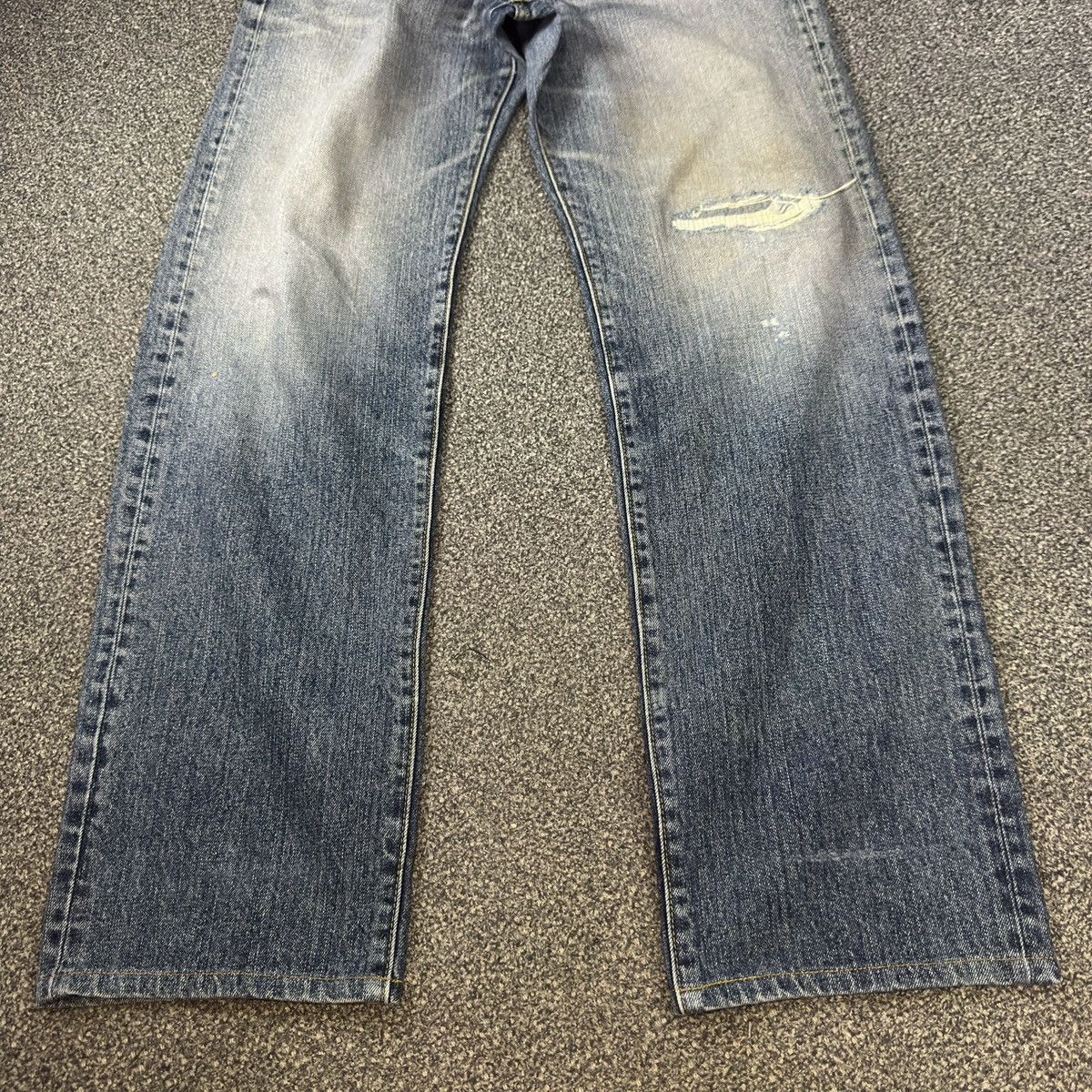Undercover × Uniqlo 🔥🇯🇵 Vintage 90s Japanese Uniqlo Stone Wash Faded Denim Size US 33 - 5 Thumbnail