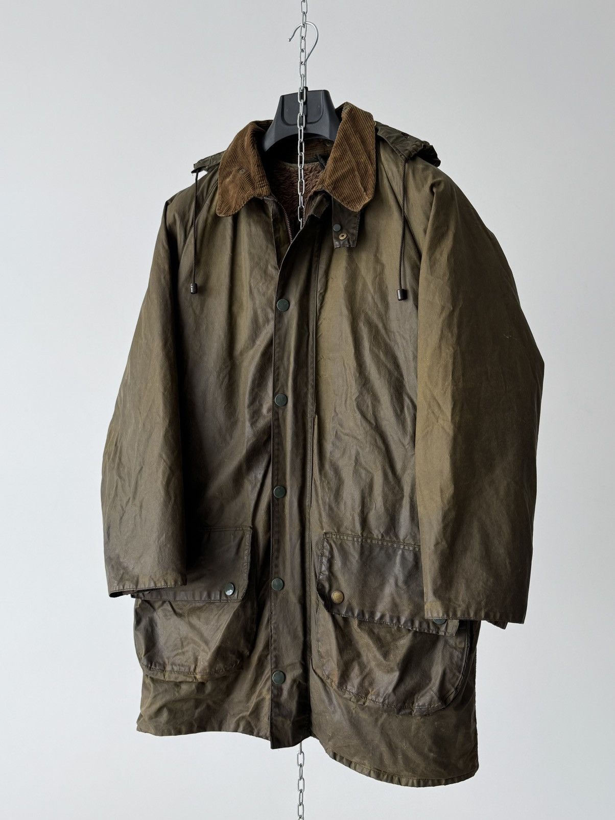 Barbour 1970s Vintage Barbour Gamefair Waxed Khaki Jacket With Lined Size US M / EU 48-50 / 2 - 3 Thumbnail