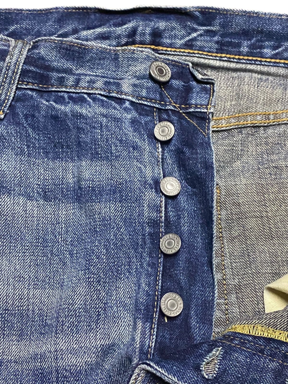 Levi's Vintage Levis 501 Big E Faded Wash Distressed Loose Jeans Size US 37 - 10 Thumbnail
