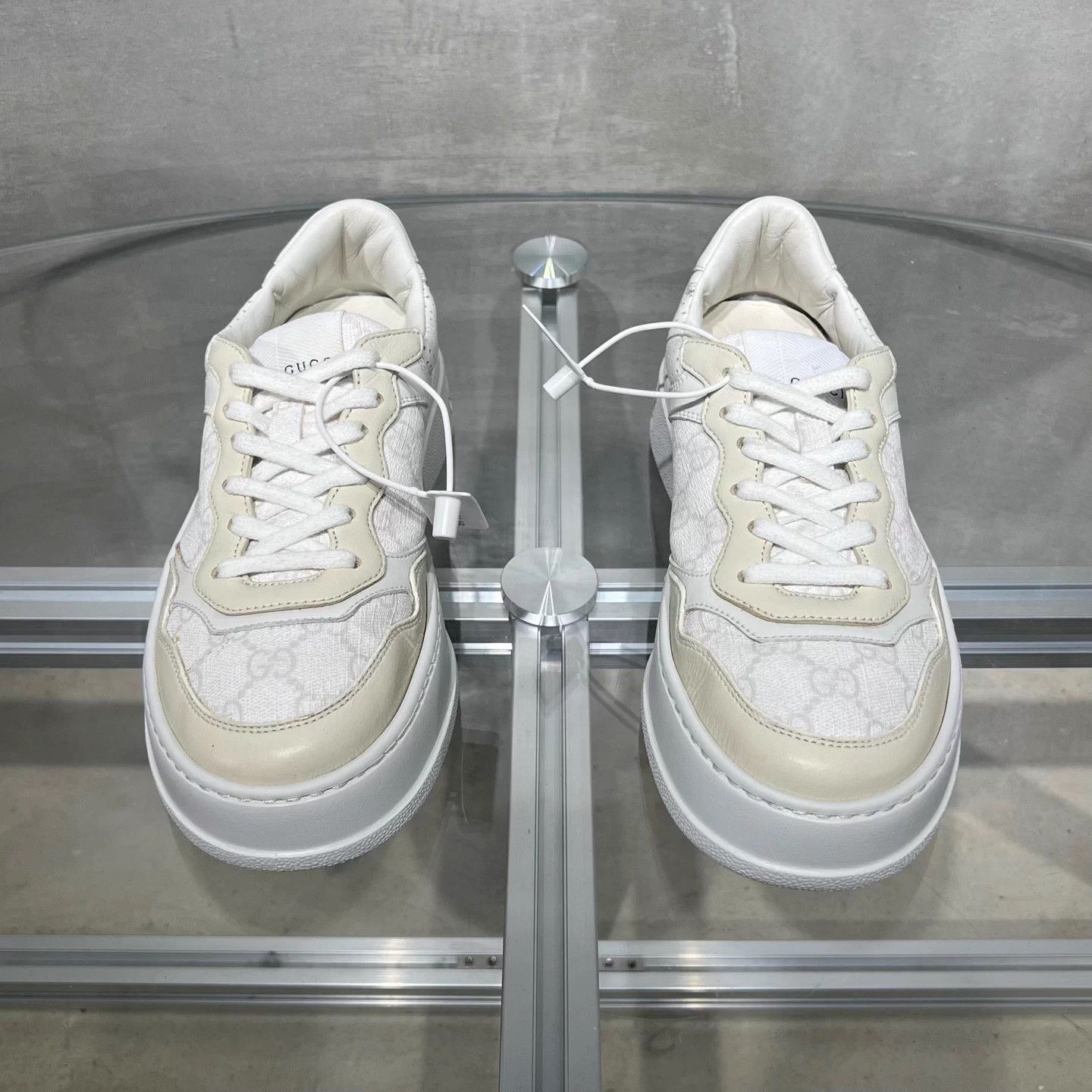 Gucci GUCCI Rhyton Sneakers White & Gray EUR 38 with box Size US 7 / IT 37 - 1 Thumbnail