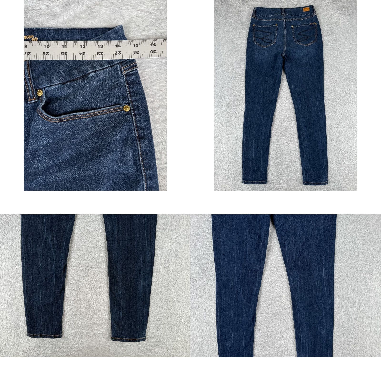 Vintage Seven7 Jeans Women 8 Blue Denim Tummyless High Rise Skinny Cotton Blend 28x28 Jeans Women 8 Blue Denim Skinny 28x28 Size 30" / US 8 / IT 44 - 9 Thumbnail