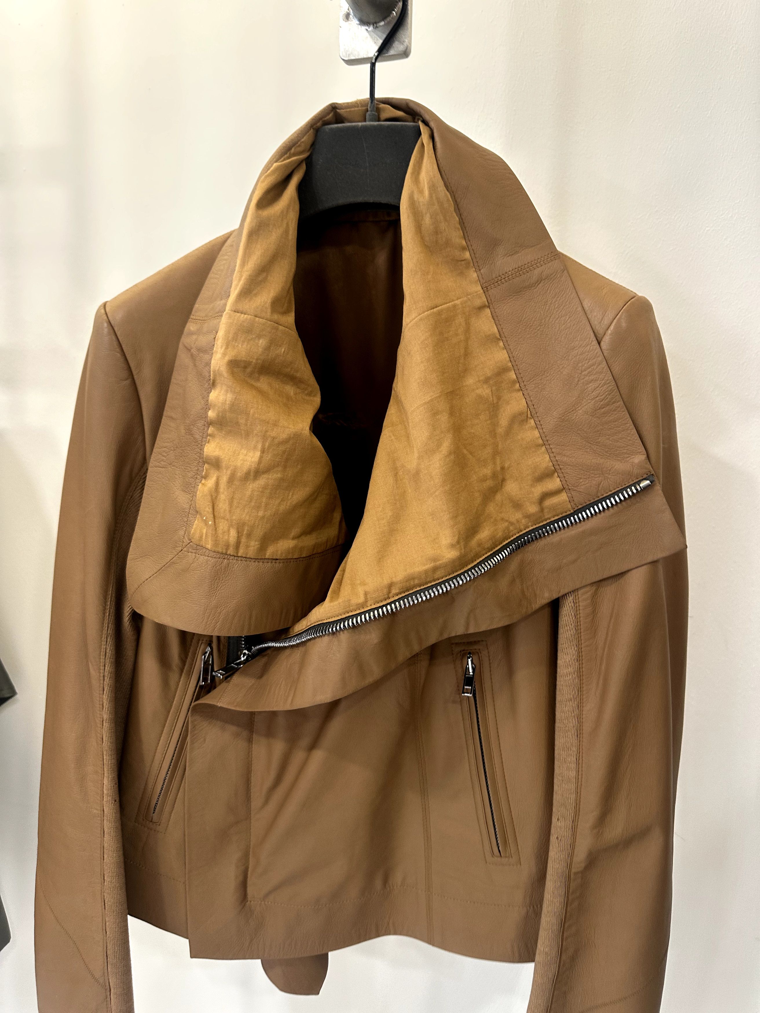 Rick Owens Rick Owens Asymmetric Leather Biker Jacket Size M / US 6-8 / IT 42-44 - 2 Thumbnail
