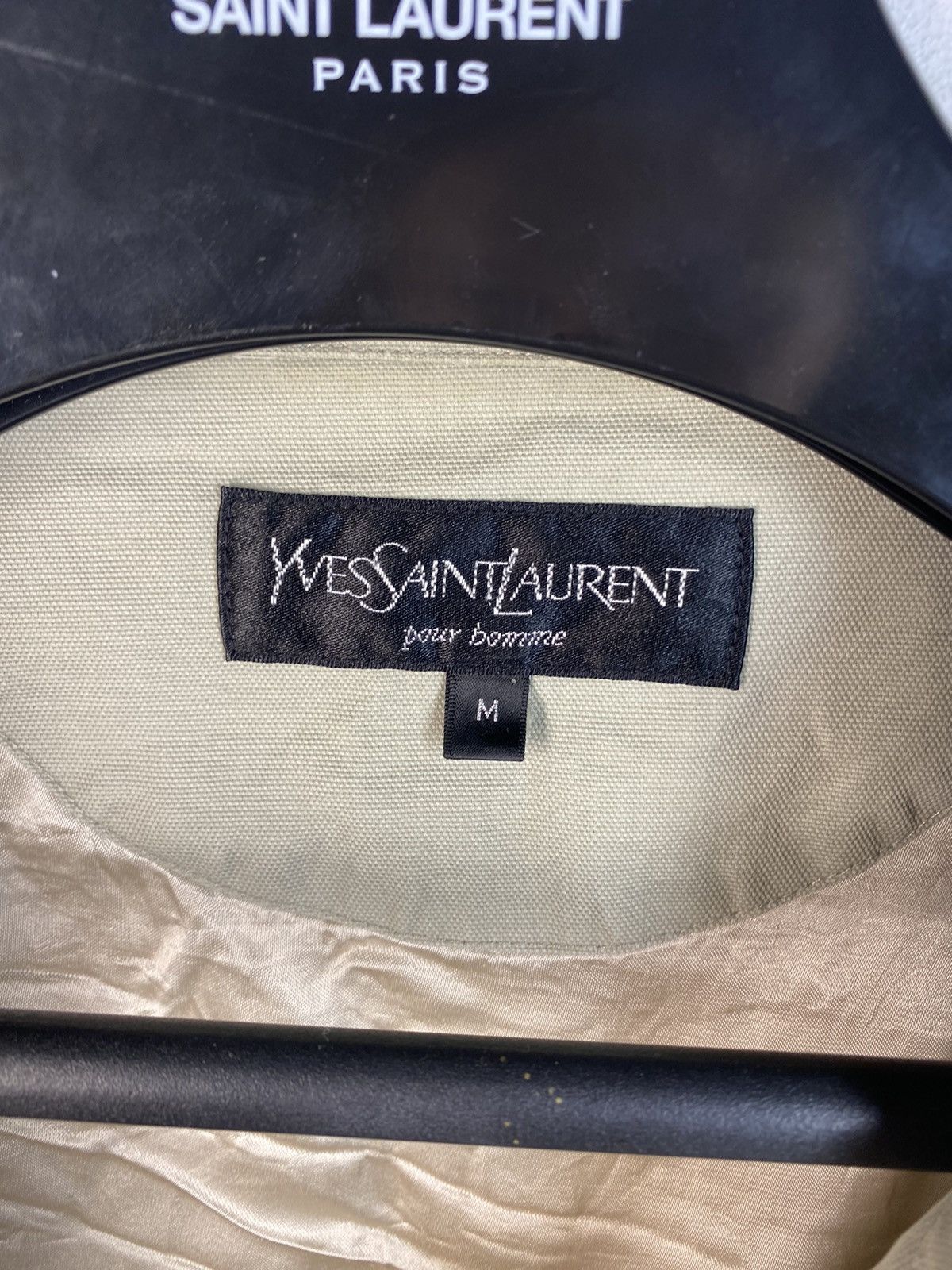 Yves Saint Laurent Beige 90s YSL Jacket Canvas Cotton Light Classic Bomber Size US M / EU 48-50 / 2 - 7 Thumbnail