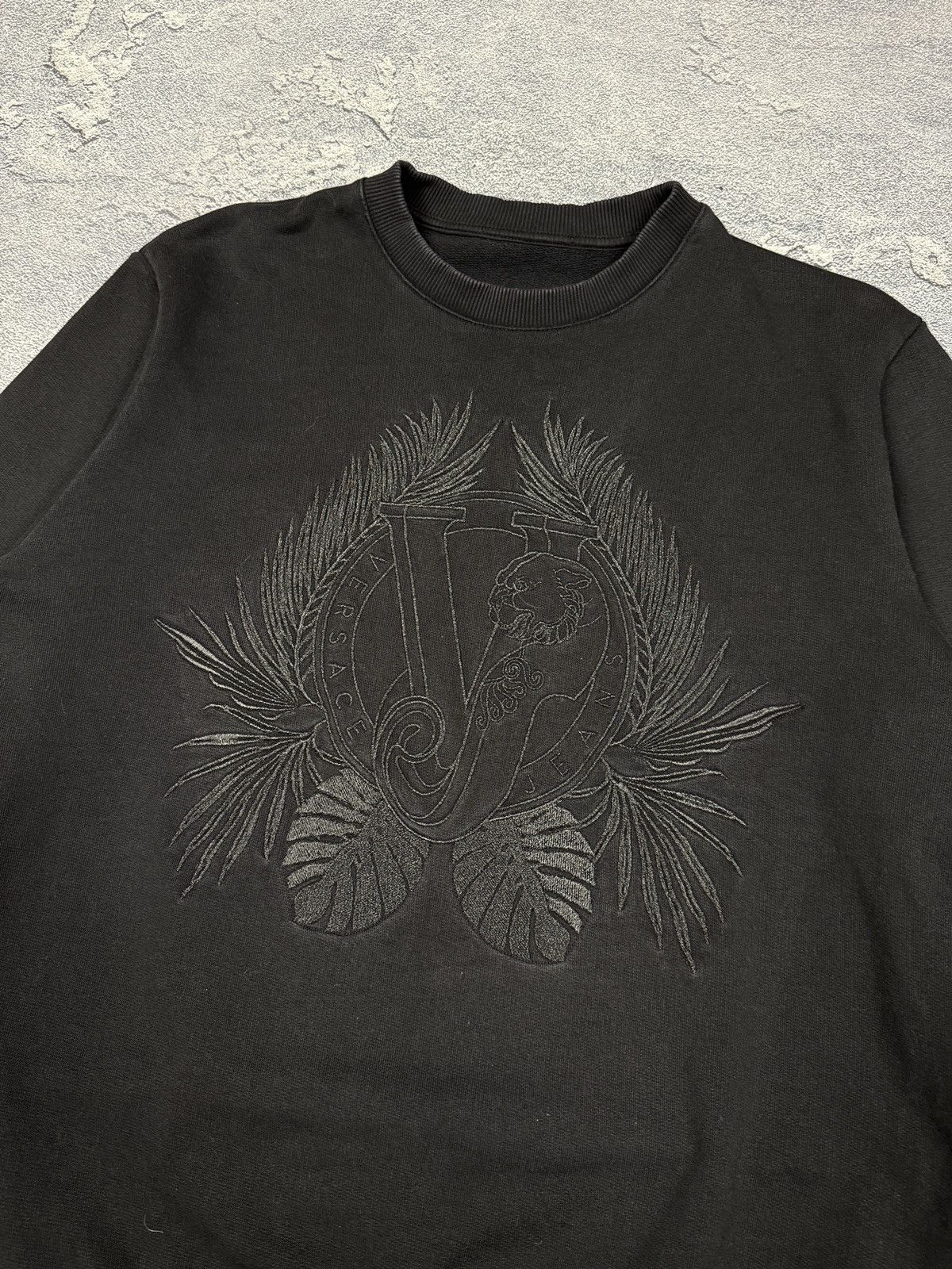 Versace Jeans Couture Gianni Versace Big Logo Black Sweatshirt Size US L / EU 52-54 / 3 - 3 Thumbnail