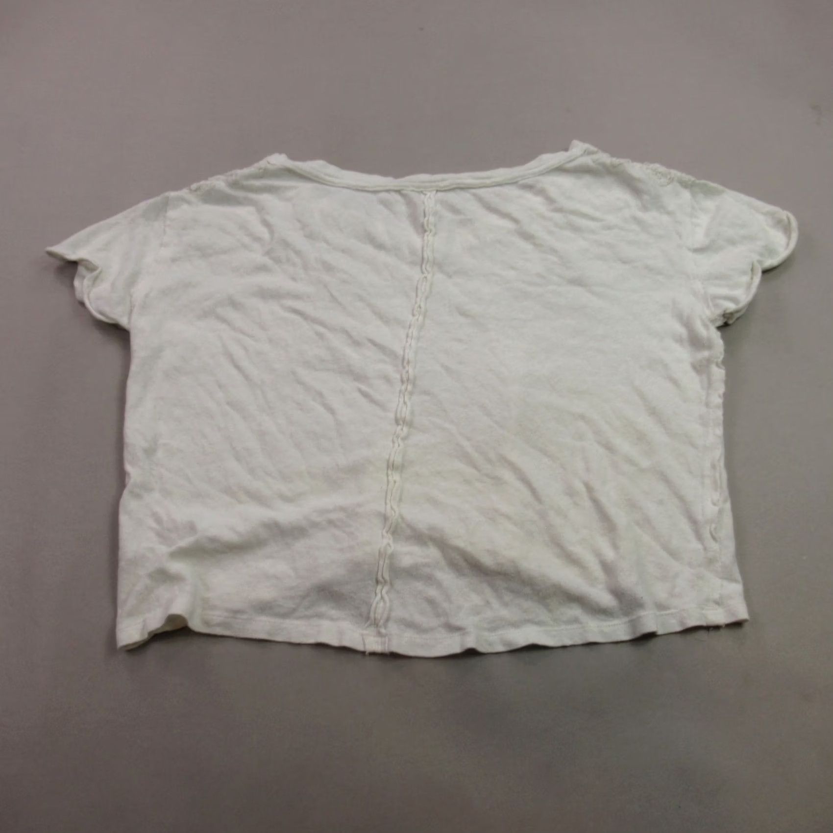 Free People Free People Shirt Womens XS Short Sleeve V Neck Lightweight White Casual Size XS / US 0-2 / IT 36-38 - 7 Thumbnail