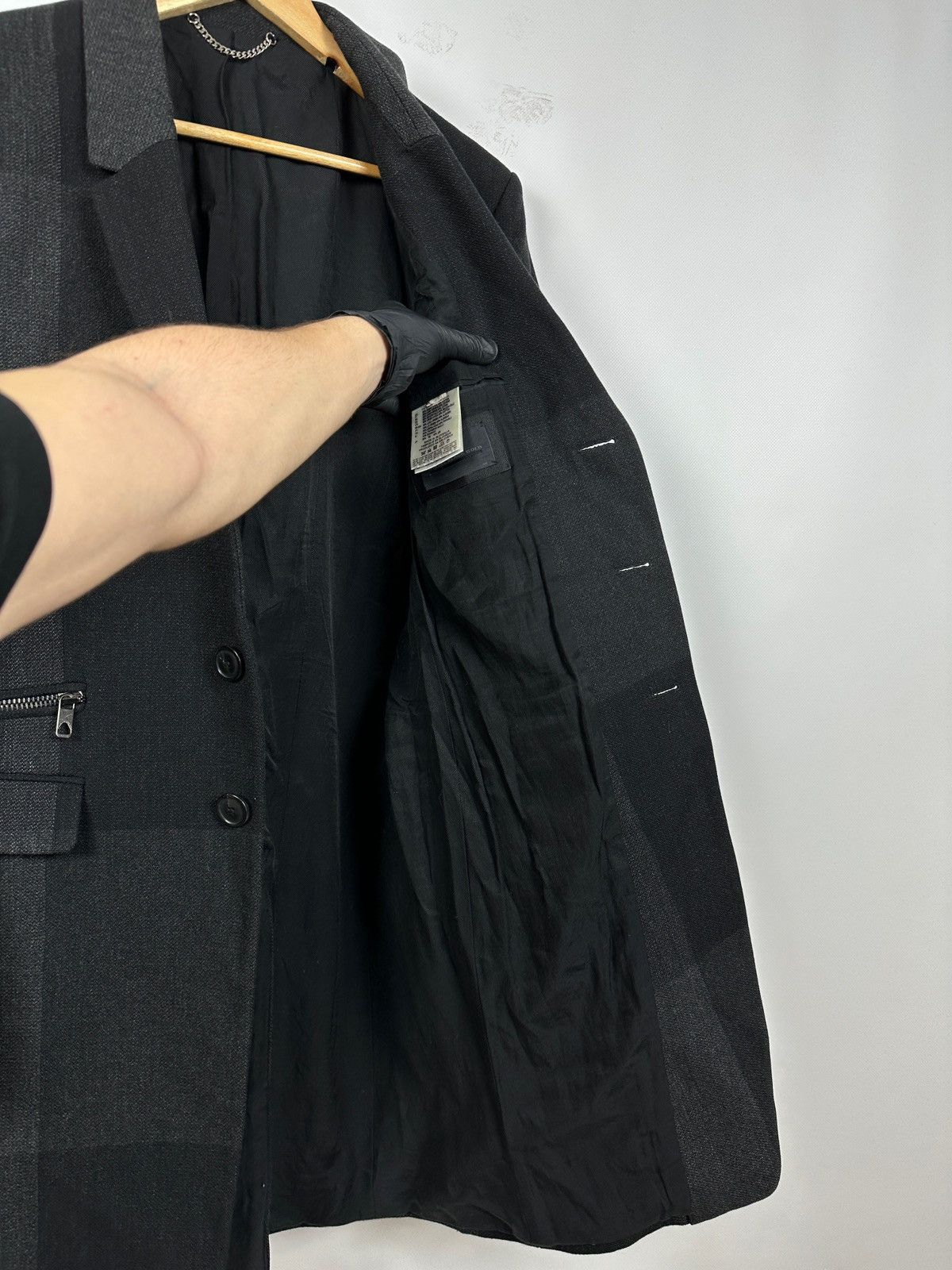 Diesel Black Gold Diesel Black Gold Wool Checkered Coat Jacket Size US M / EU 48-50 / 2 - 22 Thumbnail