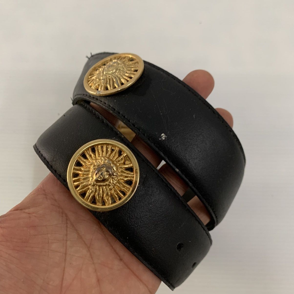 Vintage DESIGN Like Gianni Versace Leather Belts Size ONE SIZE - 5 Thumbnail