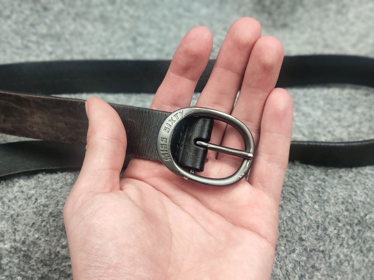 Miss Sixty Miss Sixty Vintage Y2k style leather dark brown logo Belt Size ONE SIZE - 9 Thumbnail