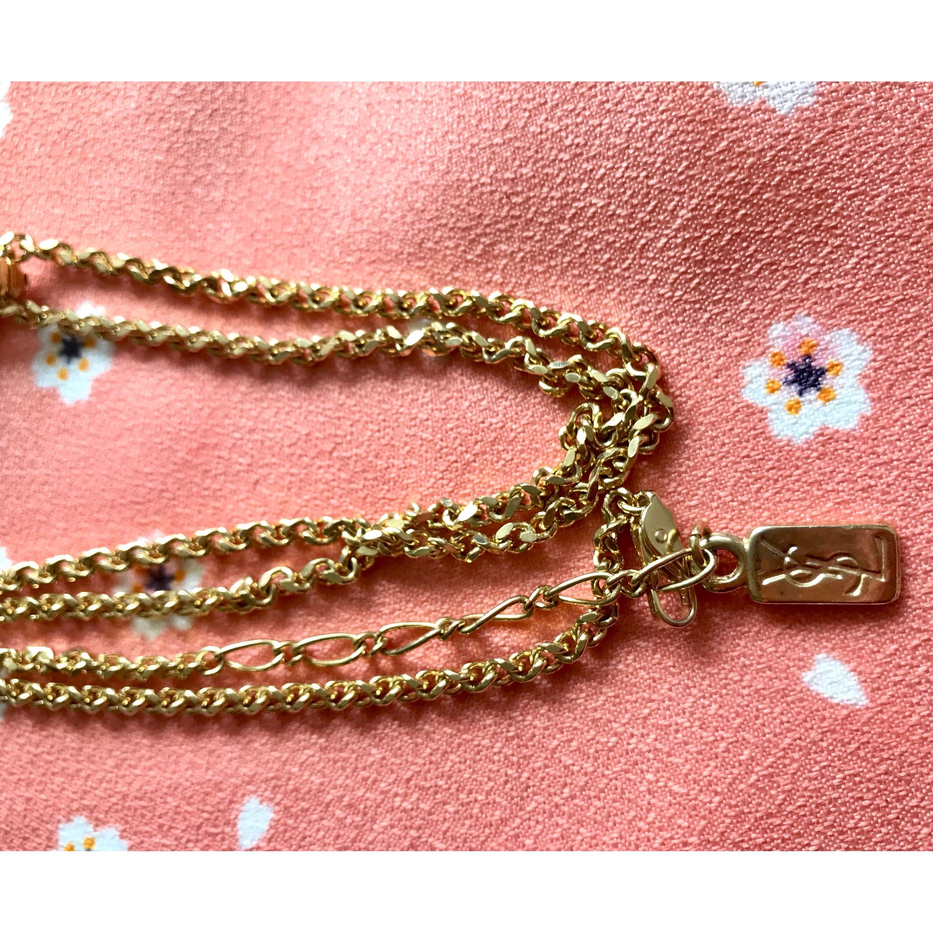 Yves Saint Laurent Vintage Yves Saint Laurent, YSL golden chain necklace Size ONE SIZE - 7 Thumbnail