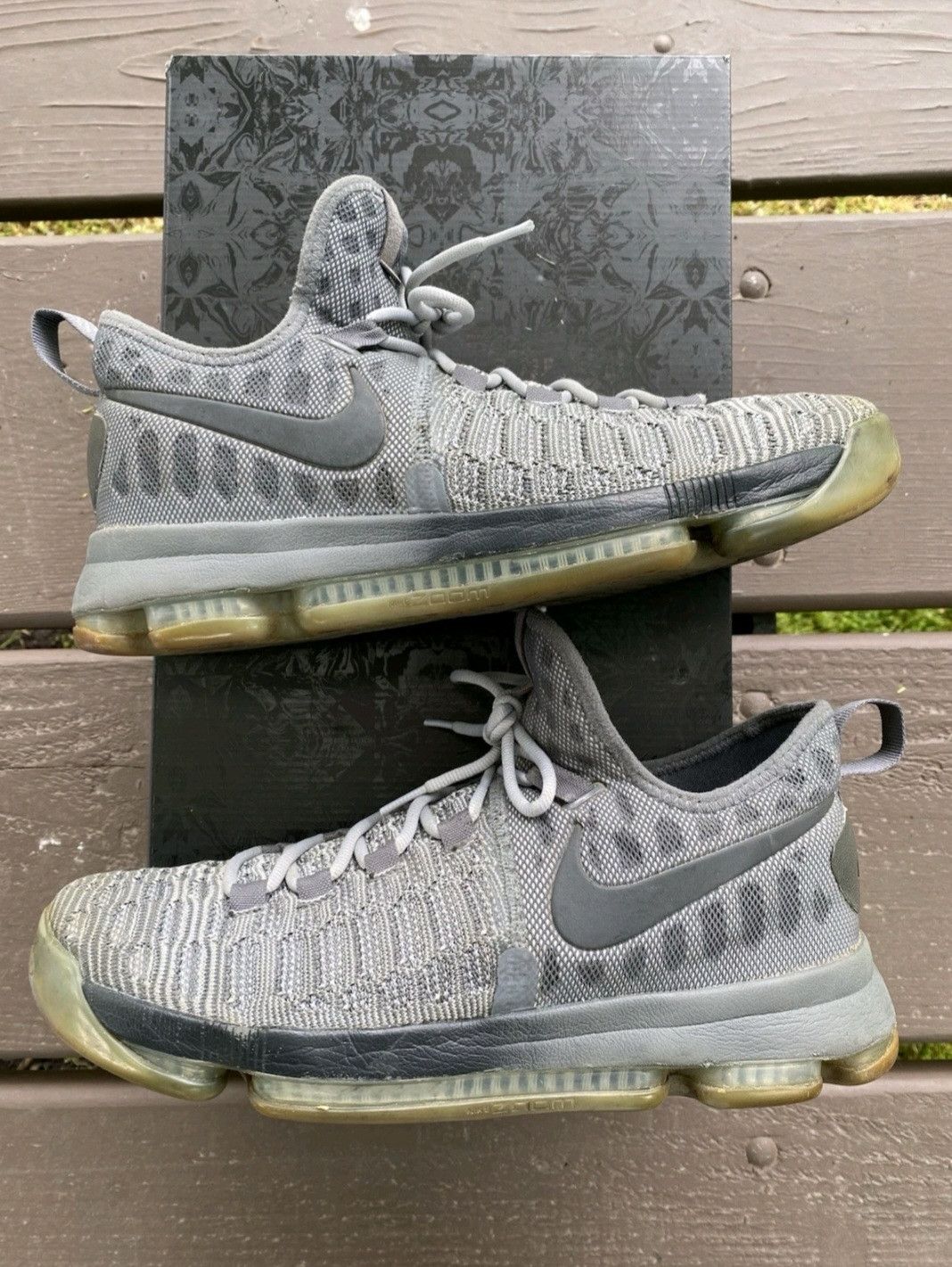 Nike Nike KD 9 Battle Grey 843392002 Size 11 Men Size US 11 / EU 44 - 3 Thumbnail