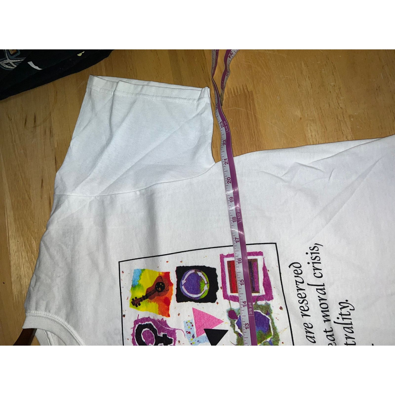 Gildan Vintage Dante Art Shirt Moral Crisis Artwork White Tee L Size US L / EU 52-54 / 3 - 9 Thumbnail