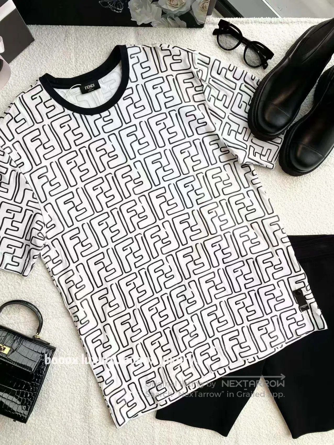 Fendi Fendi The old flowers are full of prints and short sleeves Size S / US 4 / IT 40 - 1 Thumbnail