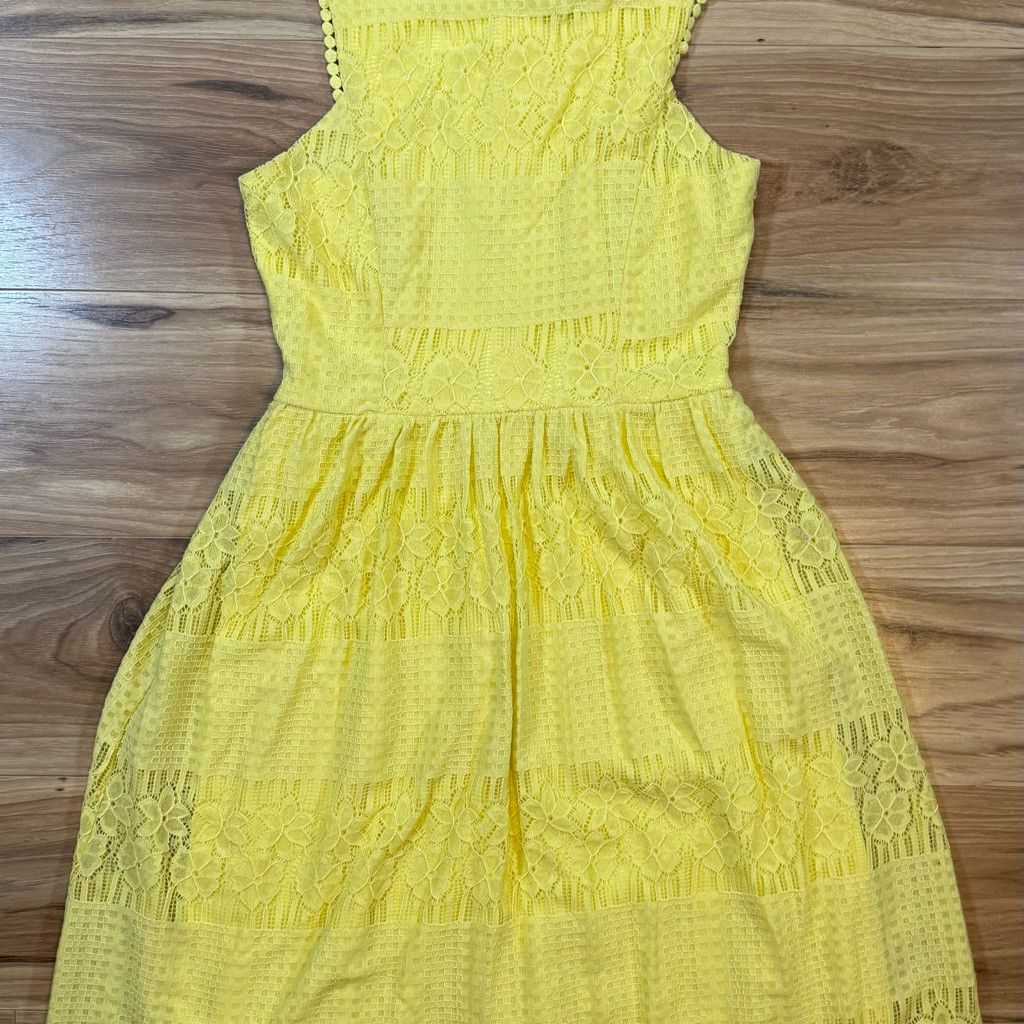Other Altar’d State Women’s XS Yellow Lace Dress Size XXS / US 00 / IT 34 - 3 Thumbnail