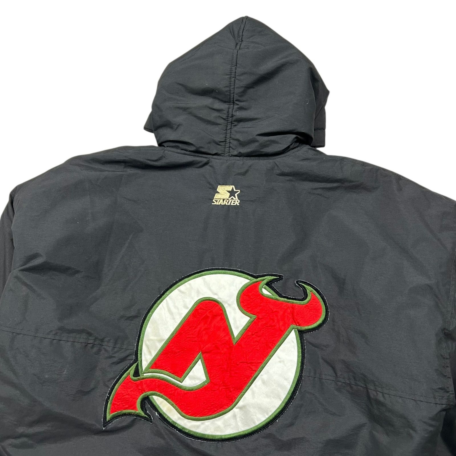 NHL VTG 90s NHL NEW JERSEY DEVILS STARTER HOODED PUFFER JACKET Size US XXL / EU 58 / 5 - 3 Thumbnail