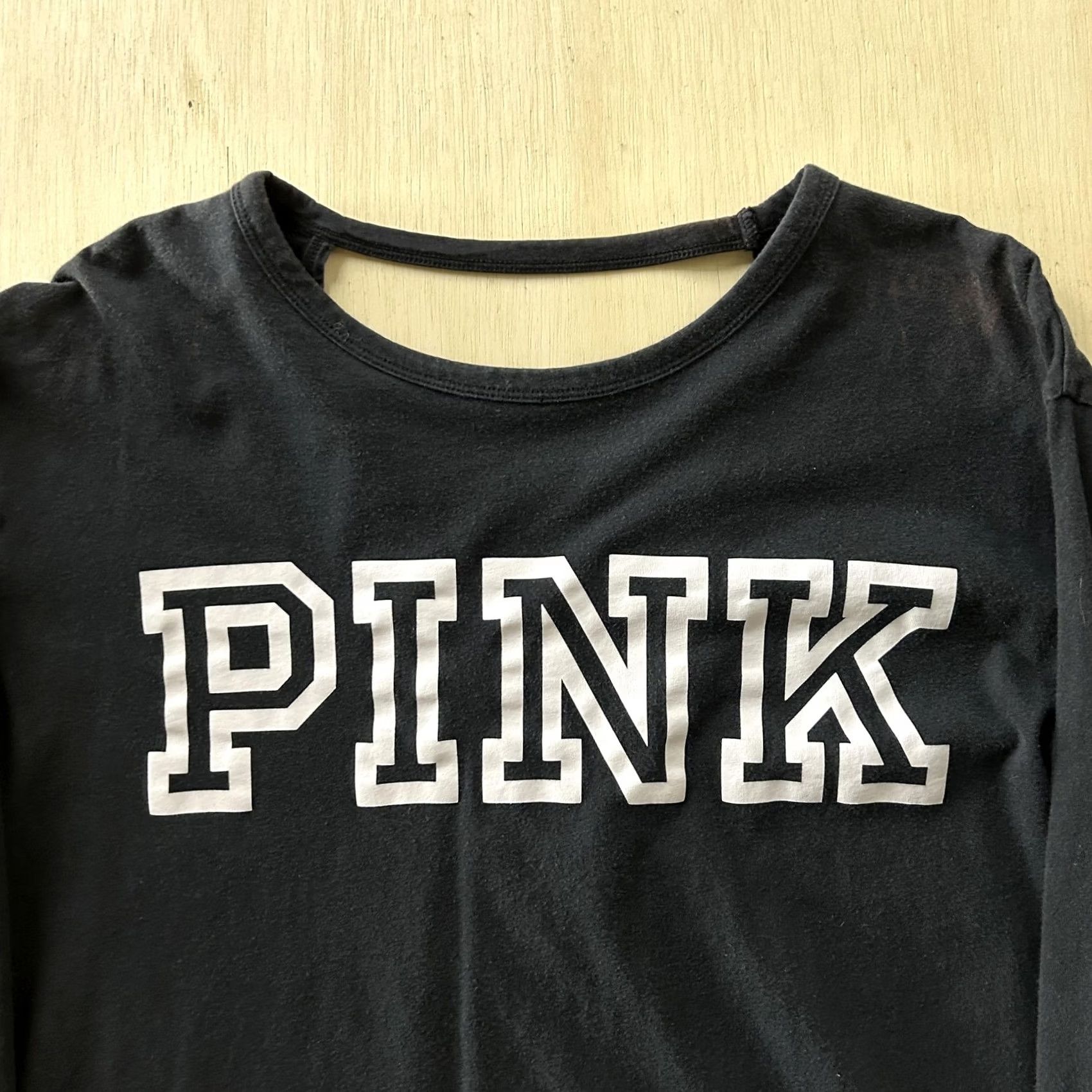 Pinko PINK Victoria Secret Shirt Womens Small Black Long Sleeve Open Strap Back Tee Size S / US 4 / IT 40 - 3 Thumbnail