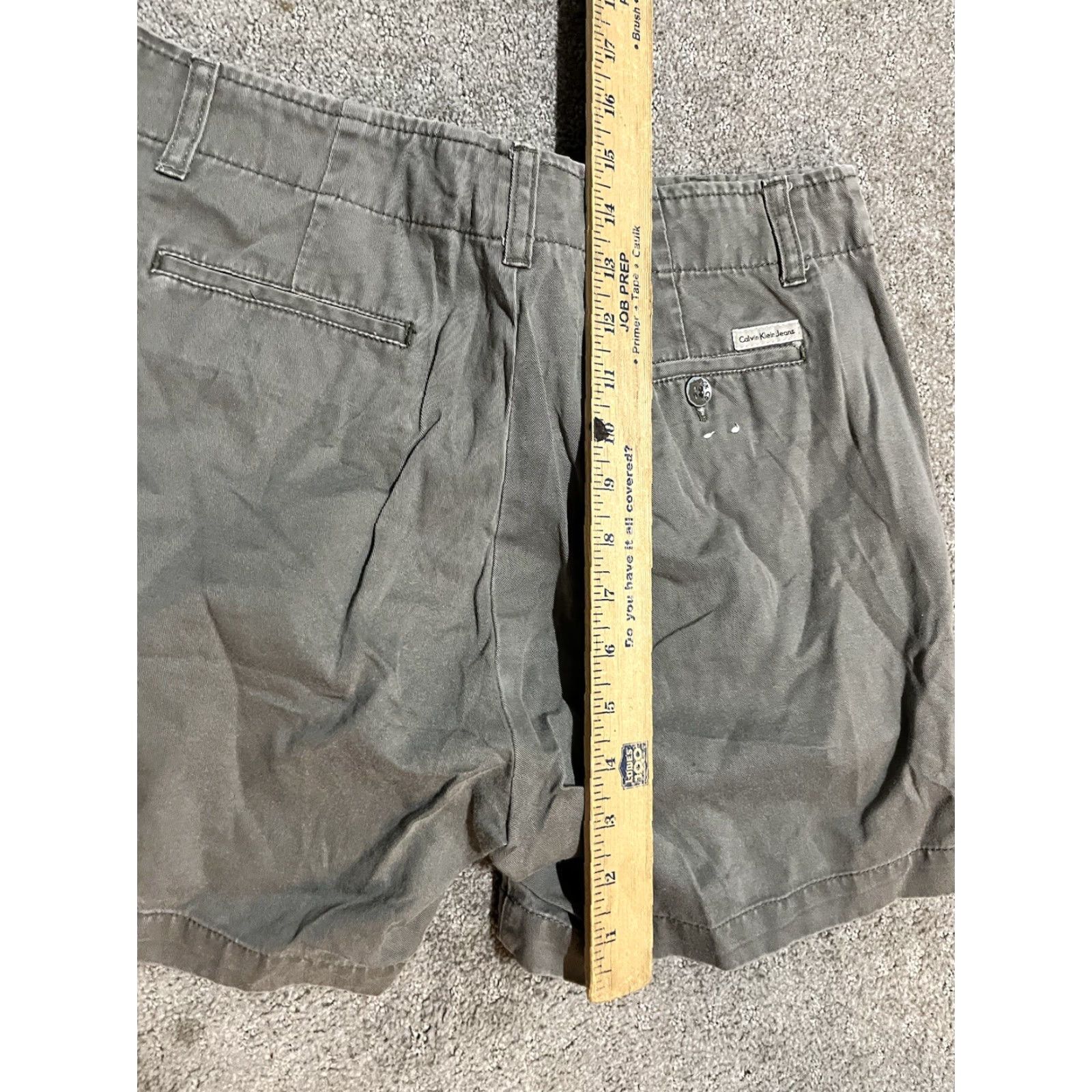 Calvin Klein Calvin Klein Shorts Women 6 Gray Inseam 5" Flat Front Button Zip Stretch Pockets Chino Casual Size 28" / US 6 / IT 42 - 4 Thumbnail