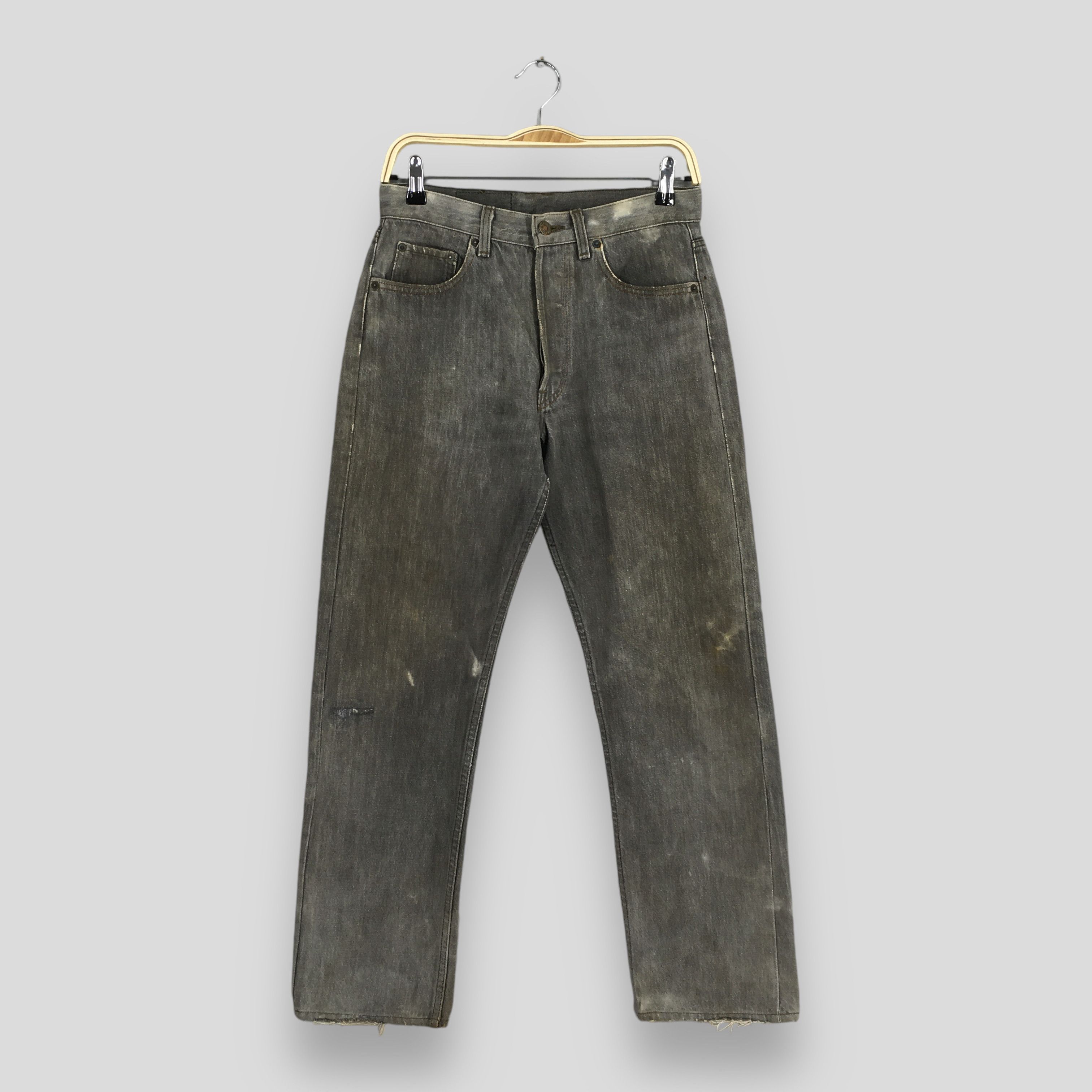 Levi's Size 27x26.5 Vintage 90s Levi's 501 Faded Black Jeans S520 Size 27" / US 4 / IT 40 - 1 Thumbnail