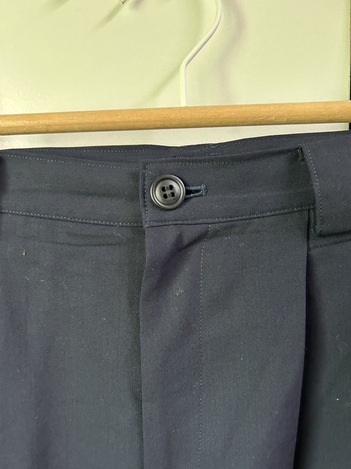 Y's Archive Yohji Yamamoto Wool Gabardine Double Pleated Trouser Size 29" - 11 Thumbnail