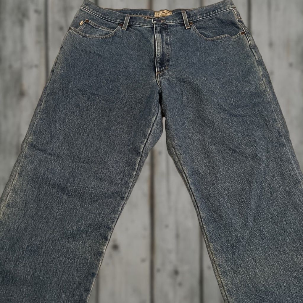 Vintage VINTAGE L.L. Bean Lined Blue Jeans Men’s 38x29 Classic Fit 100% Cotton Zip 5-Pocket Denim 29" Inseam Mens Size US 38 / EU 54 - 1 Thumbnail