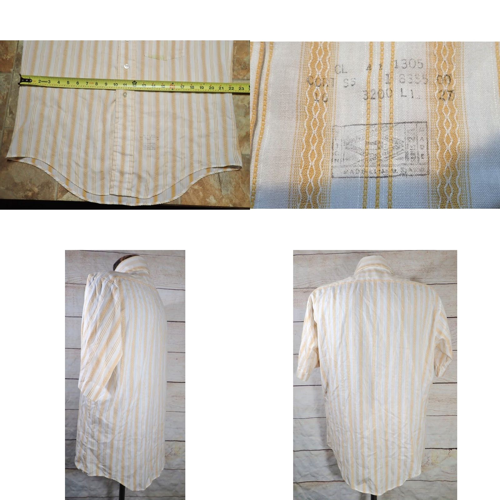 Vintage VINTAGE Manhattan Shirt Mens L Brown Abstract Stripe Disco Rockabilly MCM 60's 70's Button-Front Short Sleeve Size US L / EU 52-54 / 3 - 8 Thumbnail
