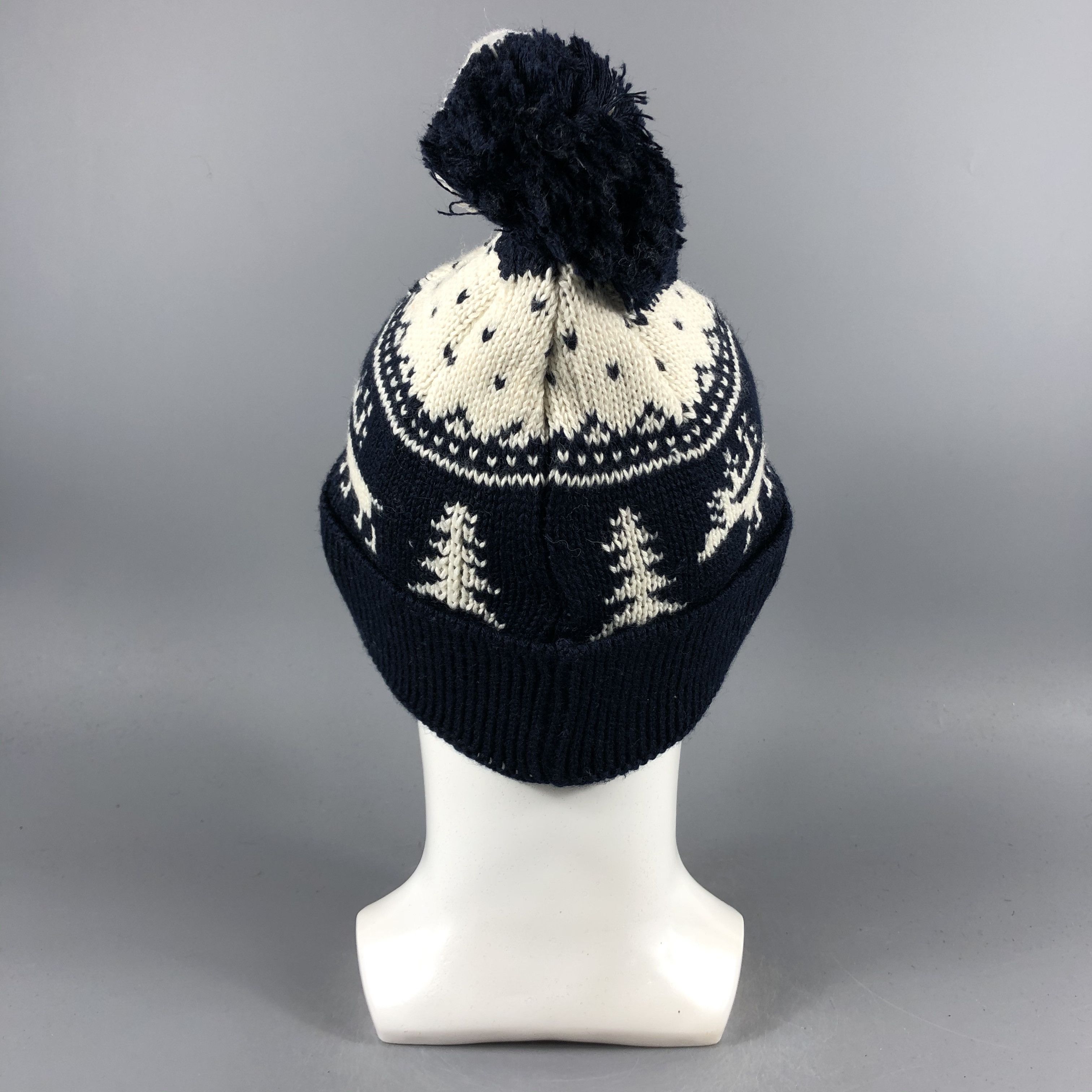 Journal Standard × Vintage Journal Standard Fair Isle Beanie Snow Hat Snow Cap -D1242 Size ONE SIZE - 2 Thumbnail