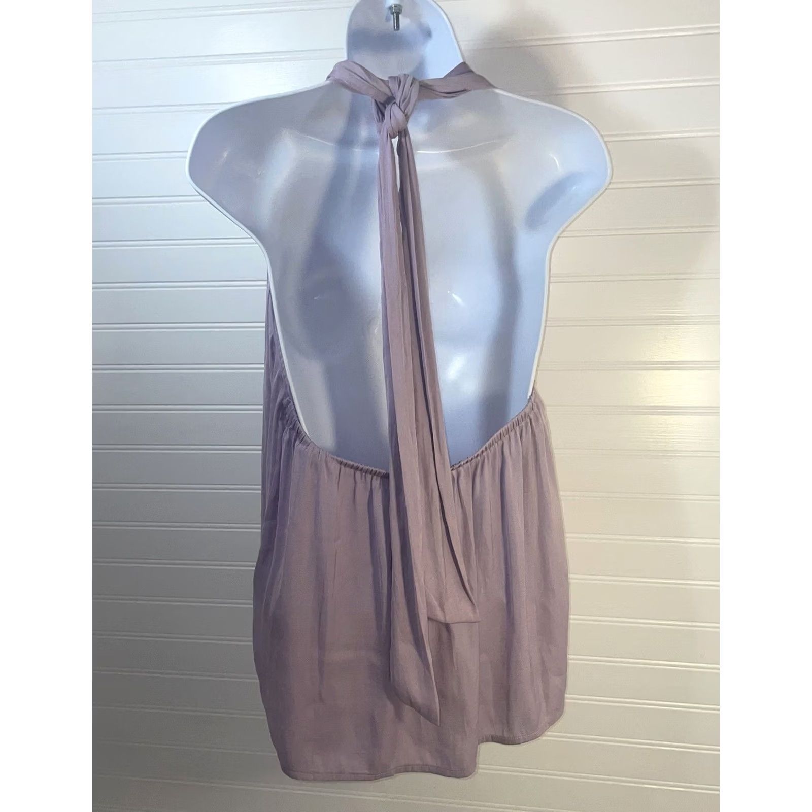 Banana Republic Banana Republic Sleeveless Tie Neck Blouse Women Small Lavender NWT New Size S / US 4 / IT 40 - 3 Thumbnail