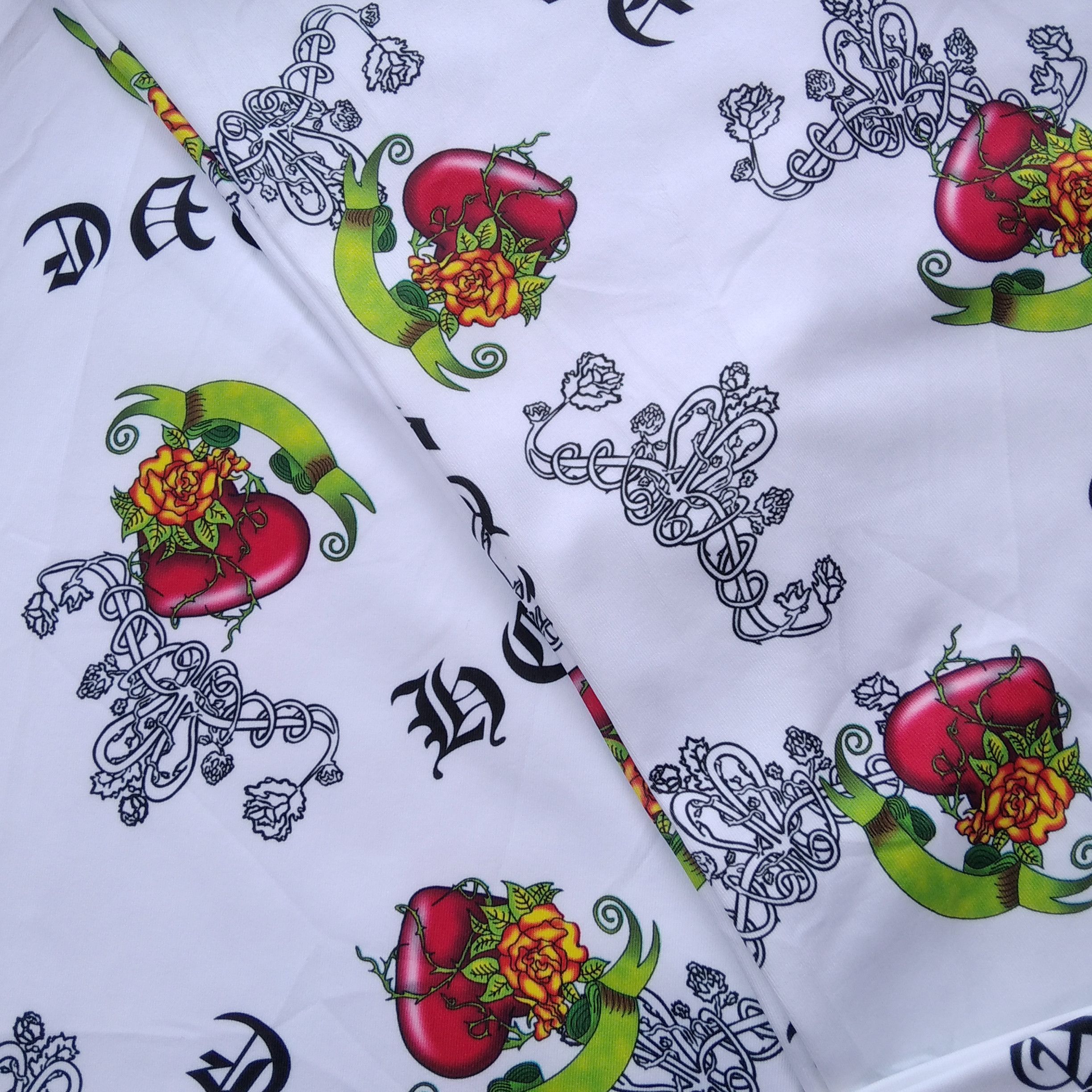 If Six Was Nine Vintage y2k MIKANO "LOVE HEART" Tattoo Stretch Flare Legging Size US 26 / EU 42 - 4 Thumbnail
