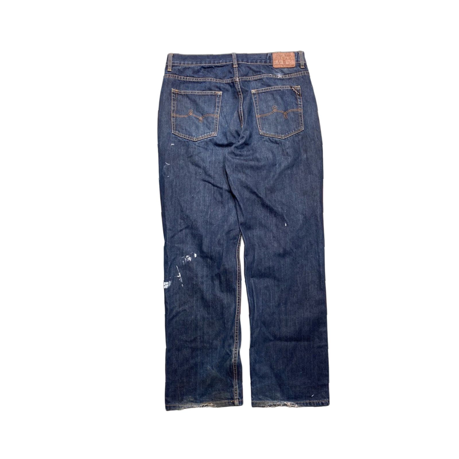 Vintage VINTAGE LRG Jeans Wide-Leg Embroidered Baggy 36x33 Men Union Lifted Research Group Skater Blue Size US 36 / EU 52 - 1 Thumbnail