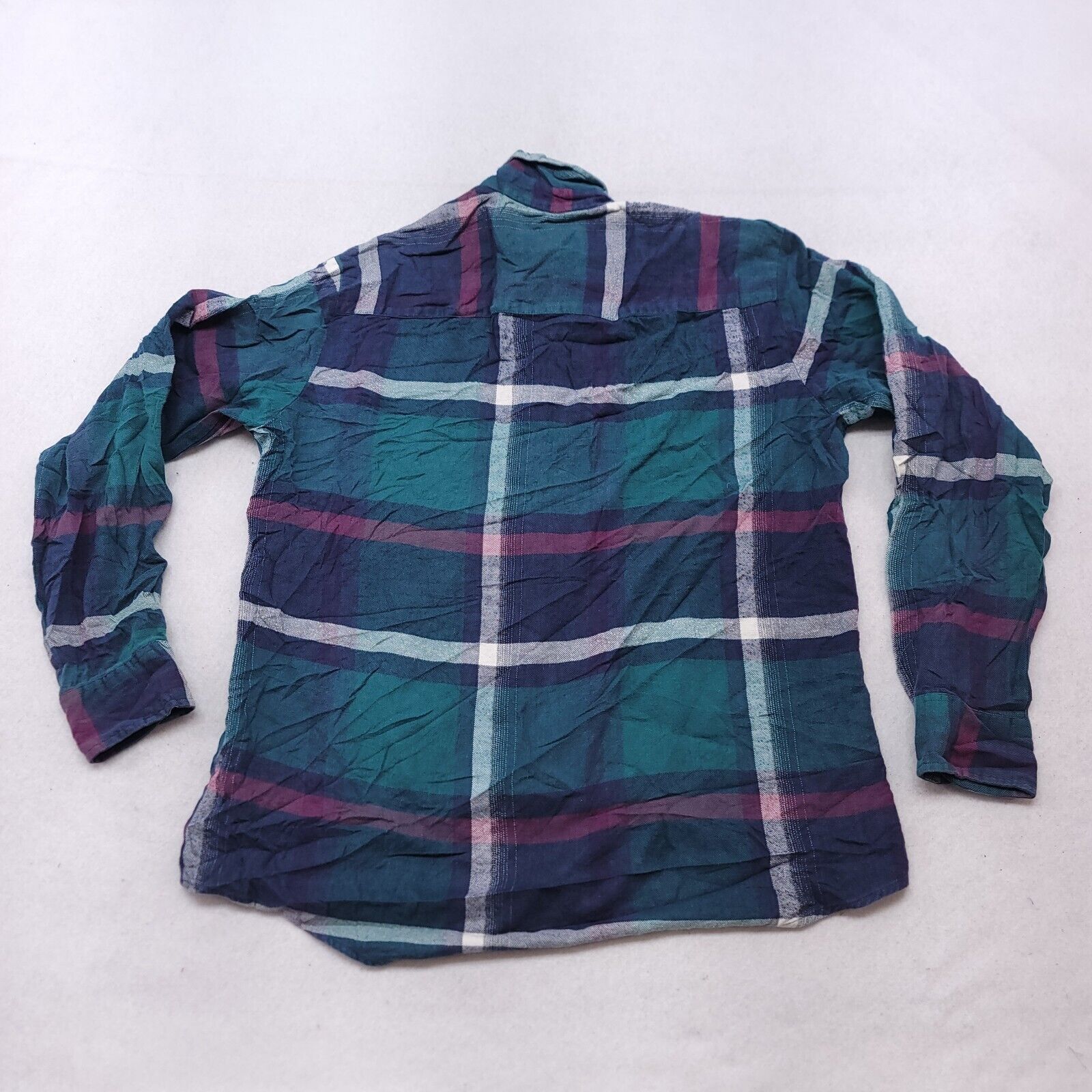 Savile Row Savile Row Madras Flannel Shirt Mens Size M Green Purple Size US M / EU 48-50 / 2 - 10 Thumbnail