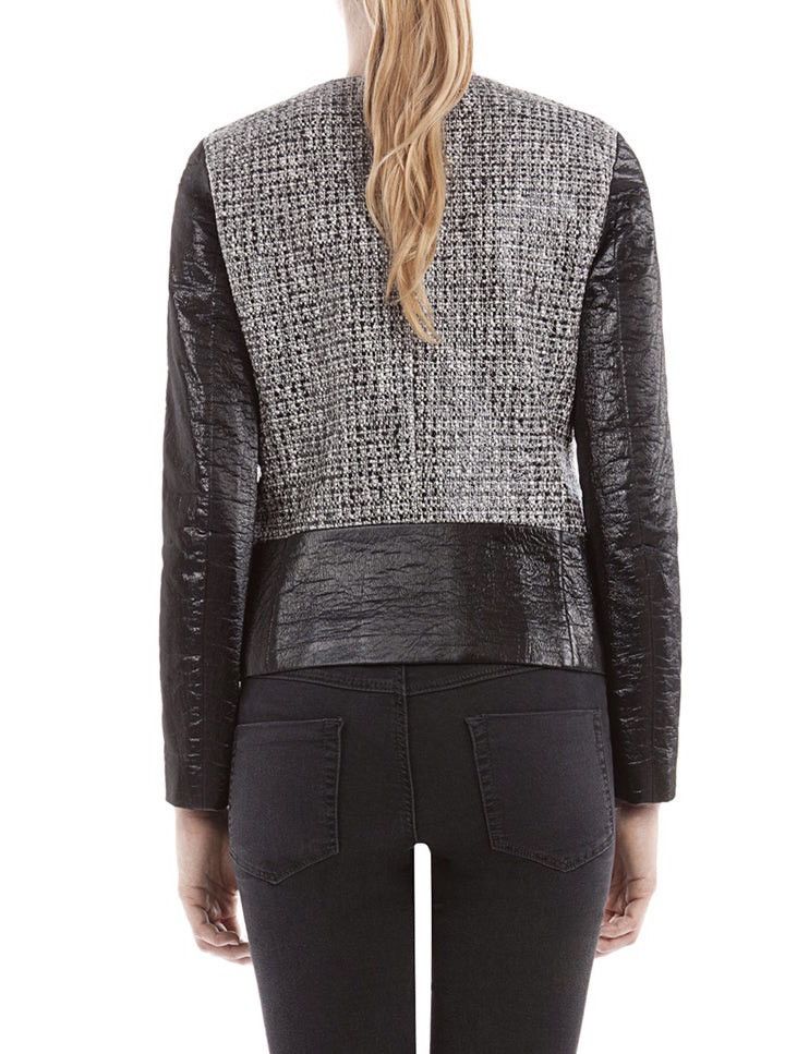 Sandro Sandro Sample Vedette Jacket Tweed Metallic Size S / US 4 / IT 40 - 3 Thumbnail