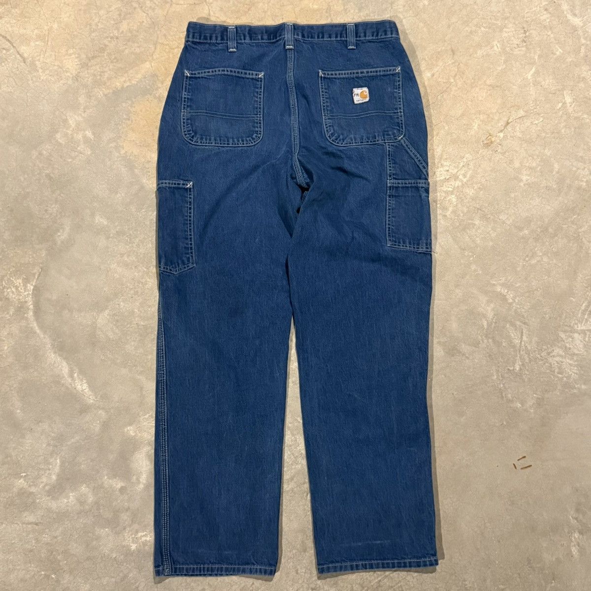 Carhartt 2000s Carhartt Faded Baggy Carpenter Jeans ERD Grunge Y2K Size US 35 - 1 Thumbnail