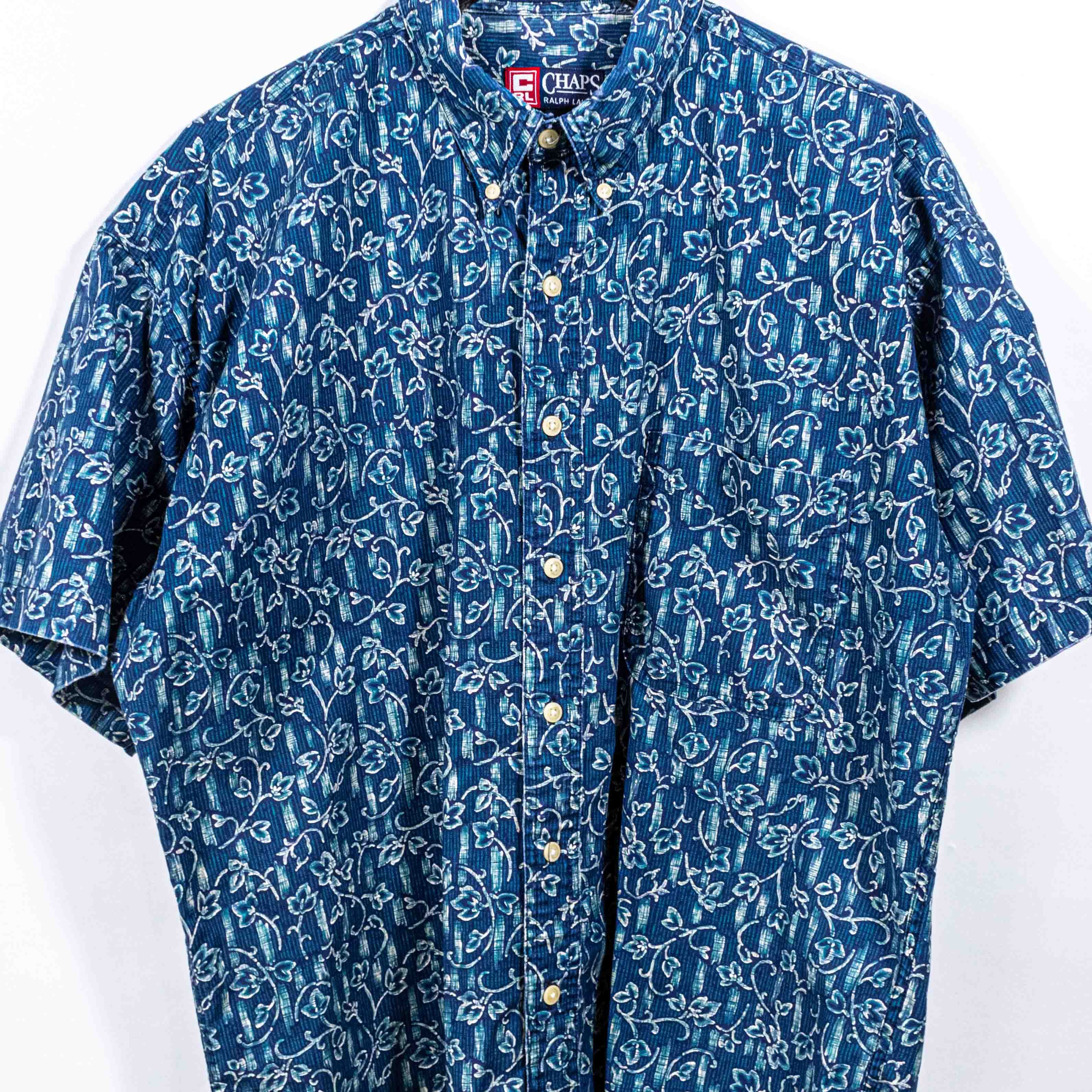 Chaps Ralph Lauren Chaps Ralph Lauren Floral Hawaiian Short Sleeve Button Shirt Size US L / EU 52-54 / 3 - 3 Thumbnail