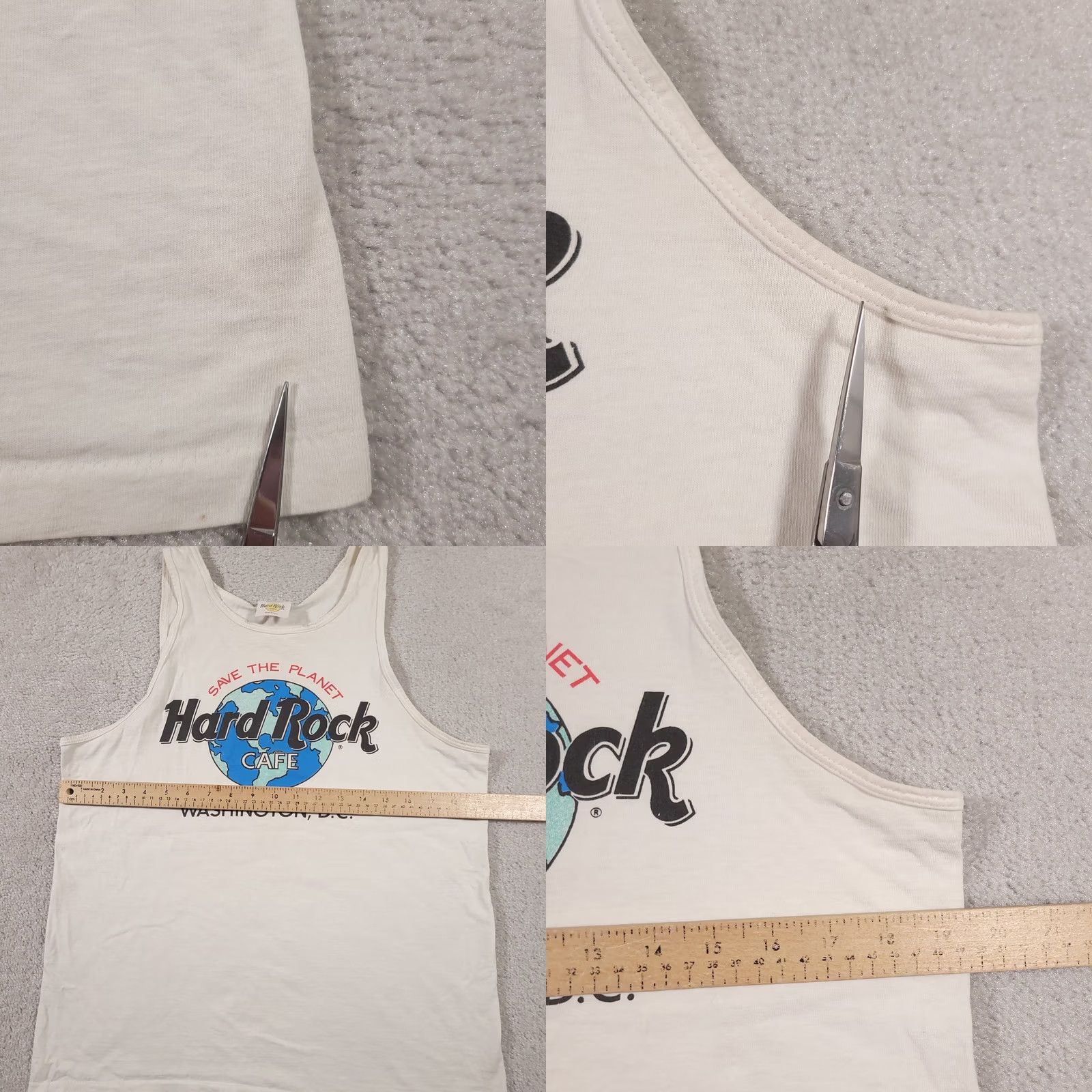 Hard Rock Cafe VINTAGE Hard Rock Cafe Washington DC Tank Top Shirt Adult Large White Made in USA Size US L / EU 52-54 / 3 - 8 Thumbnail
