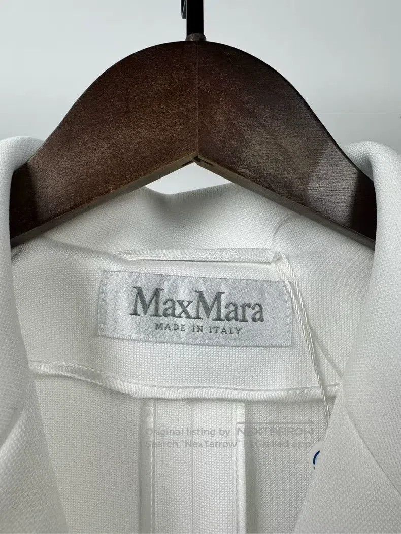 Max Mara Max Mara Pure White Overcoat Size S / US 4 / IT 40 - 3 Thumbnail