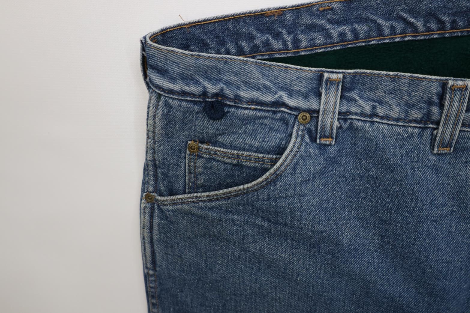 Wrangler Vintage Wrangler Fleece Lined Wide Leg Denim Jeans Blue Size US 44 / EU 60 - 8 Thumbnail