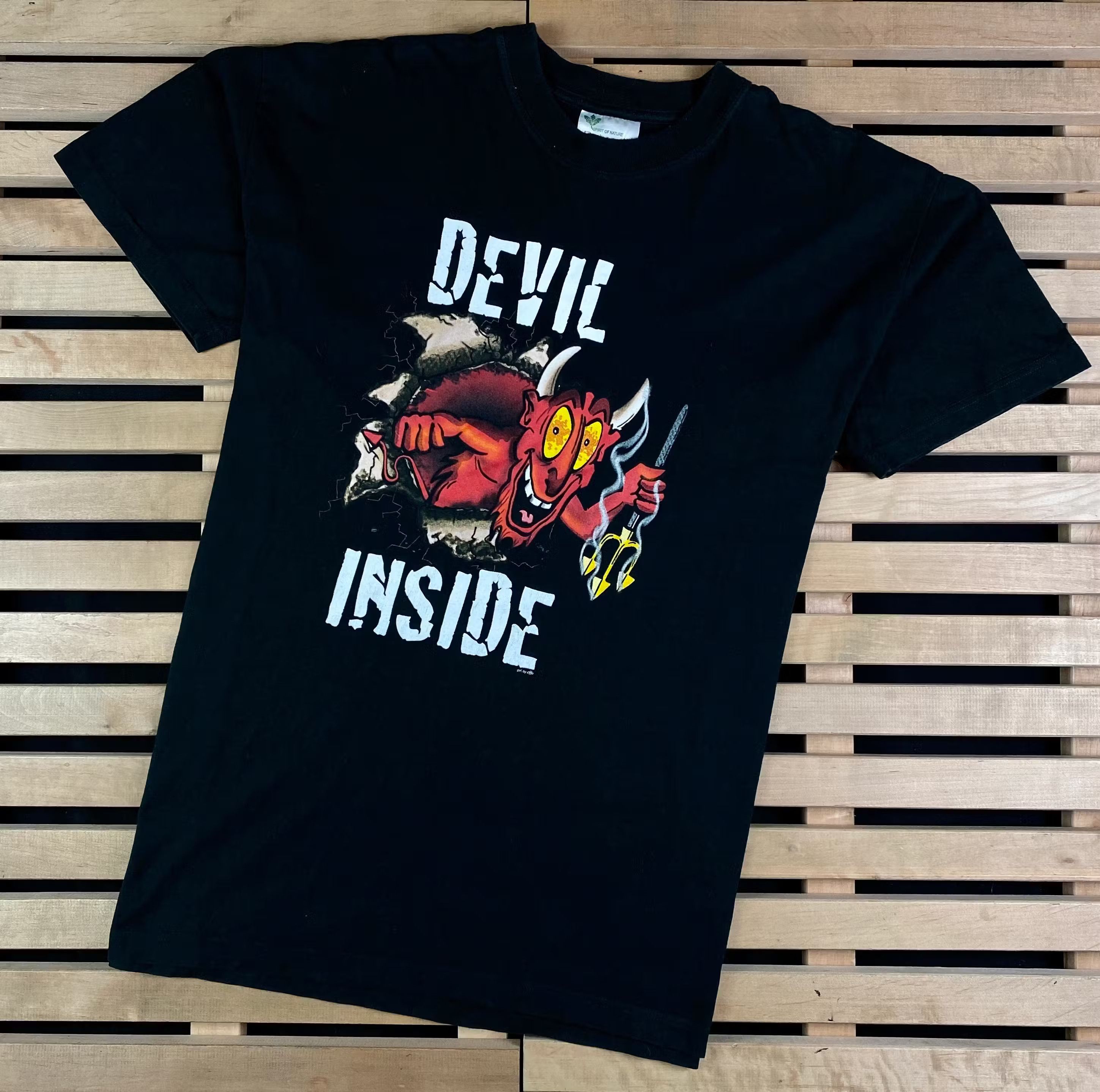 Band Tees × Vintage Mens Vintage T Shirt Devil Inside Size XL Size US XL / EU 56 / 4 - 1 Thumbnail