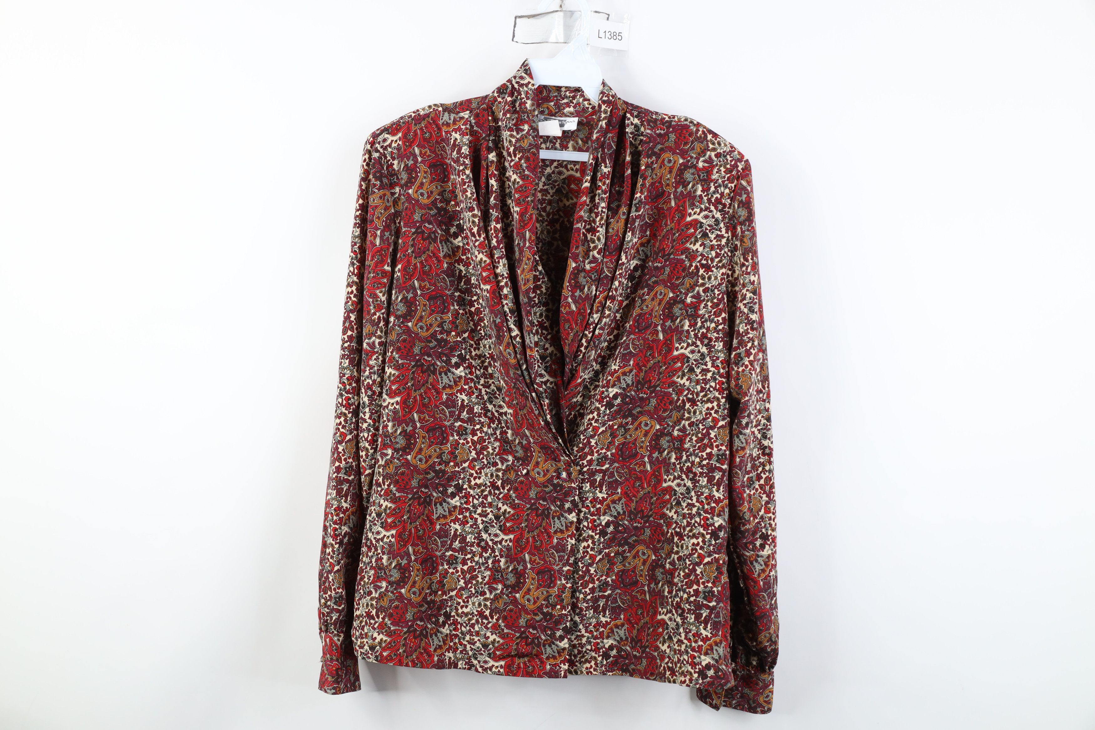 Vintage Vintage 90s Streetwear Paisley Flower Shawl Button Shirt Size XL / US 12-14 / IT 48-50 - 1 Thumbnail