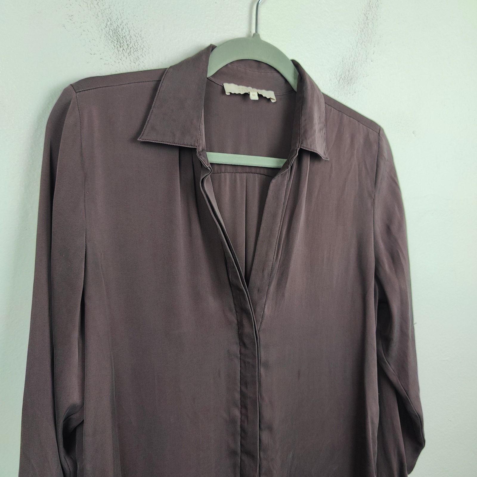 Other Nouvelle Silk95Five Stretch Silk Top Womens XS Purple Size XS / US 0-2 / IT 36-38 - 3 Thumbnail